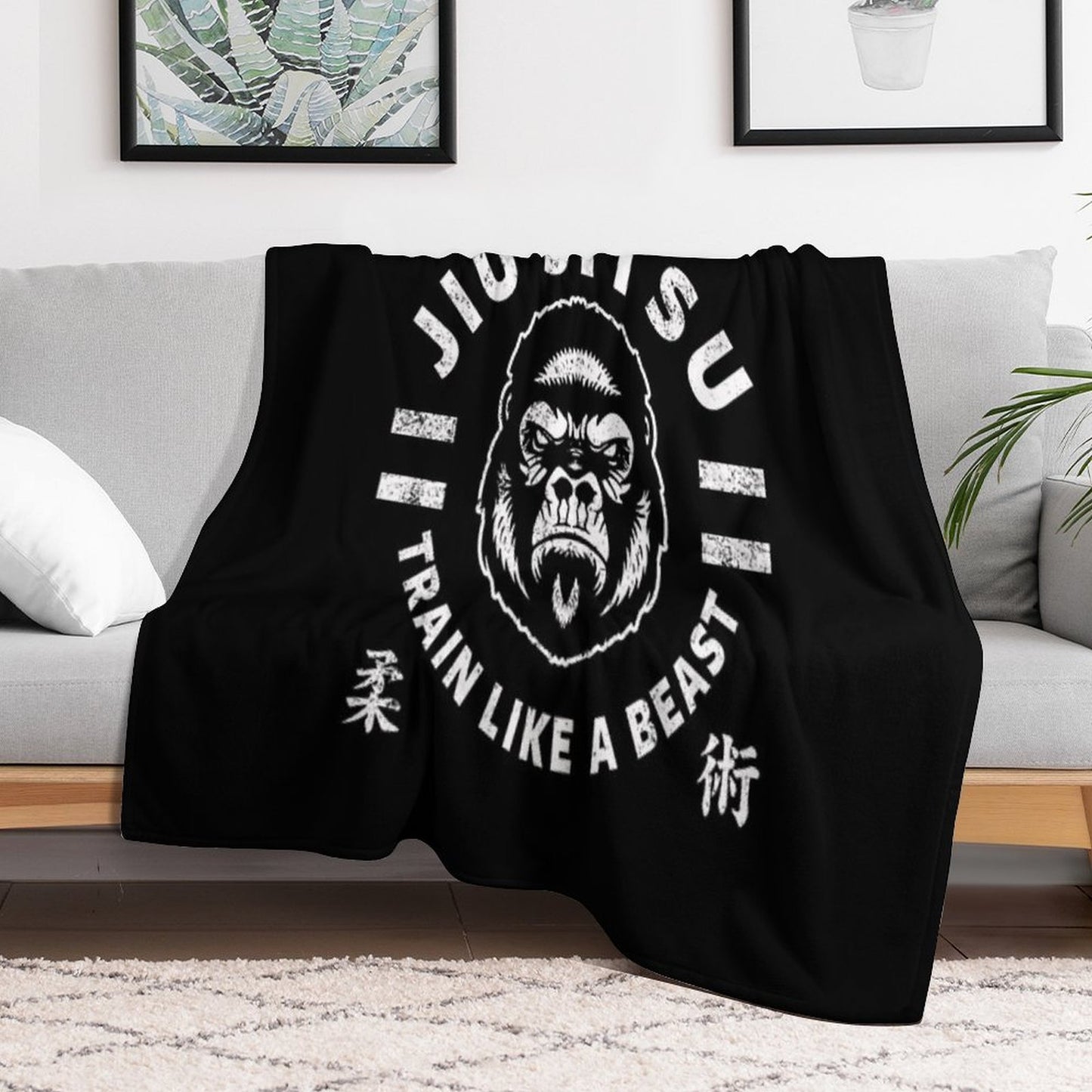 JIU JITSU - TRAIN LIKE A BEAST Easy Care Throw Blanket