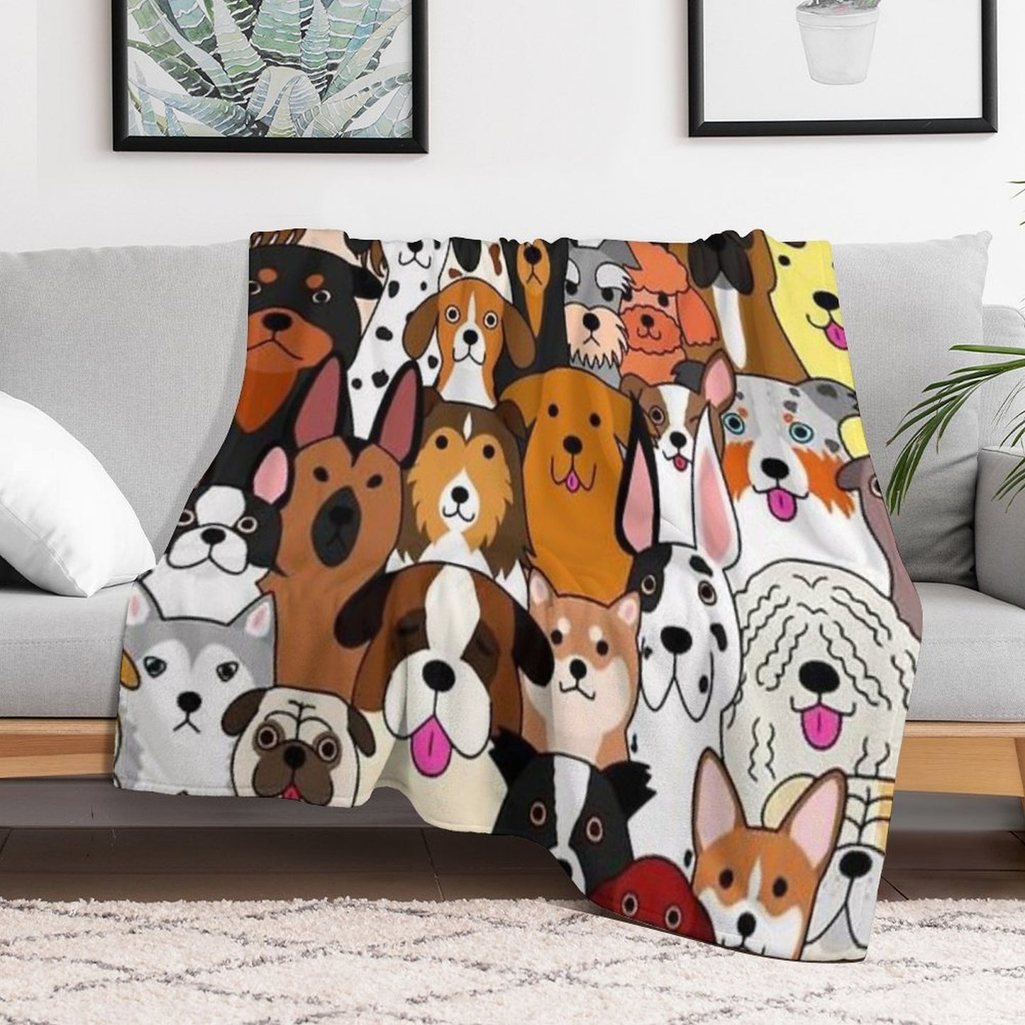Cute Machine-washable Throw Blanket