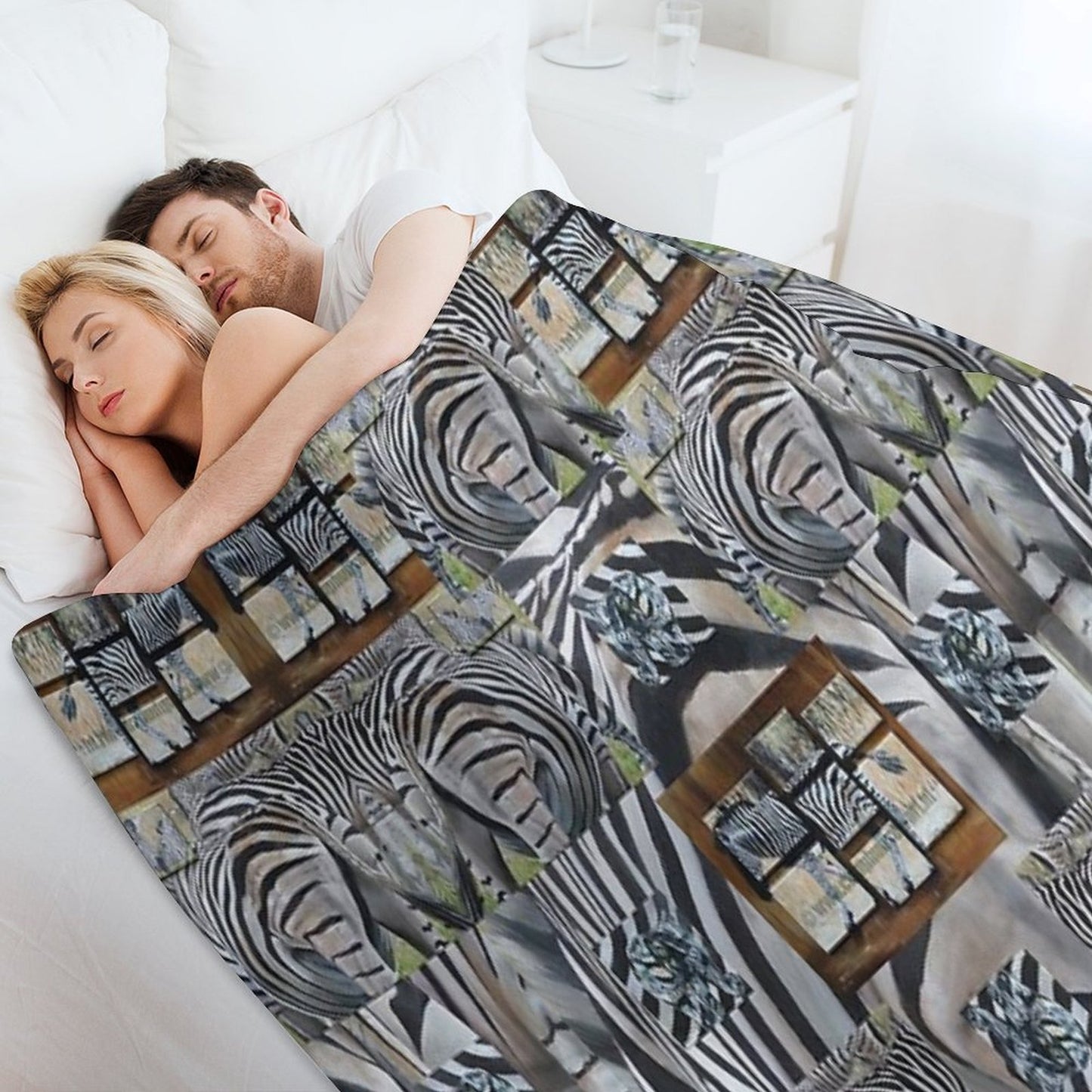 Zebra Pattern Gift-ready Throw Blanket