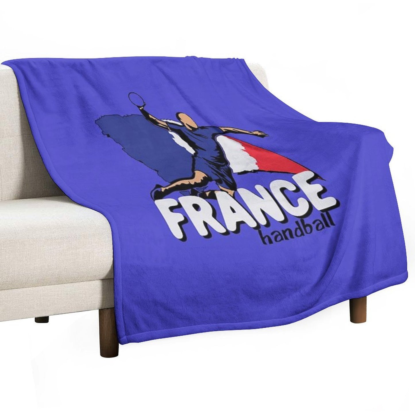 France Handball Logo Travel-friendly Throw Blanket