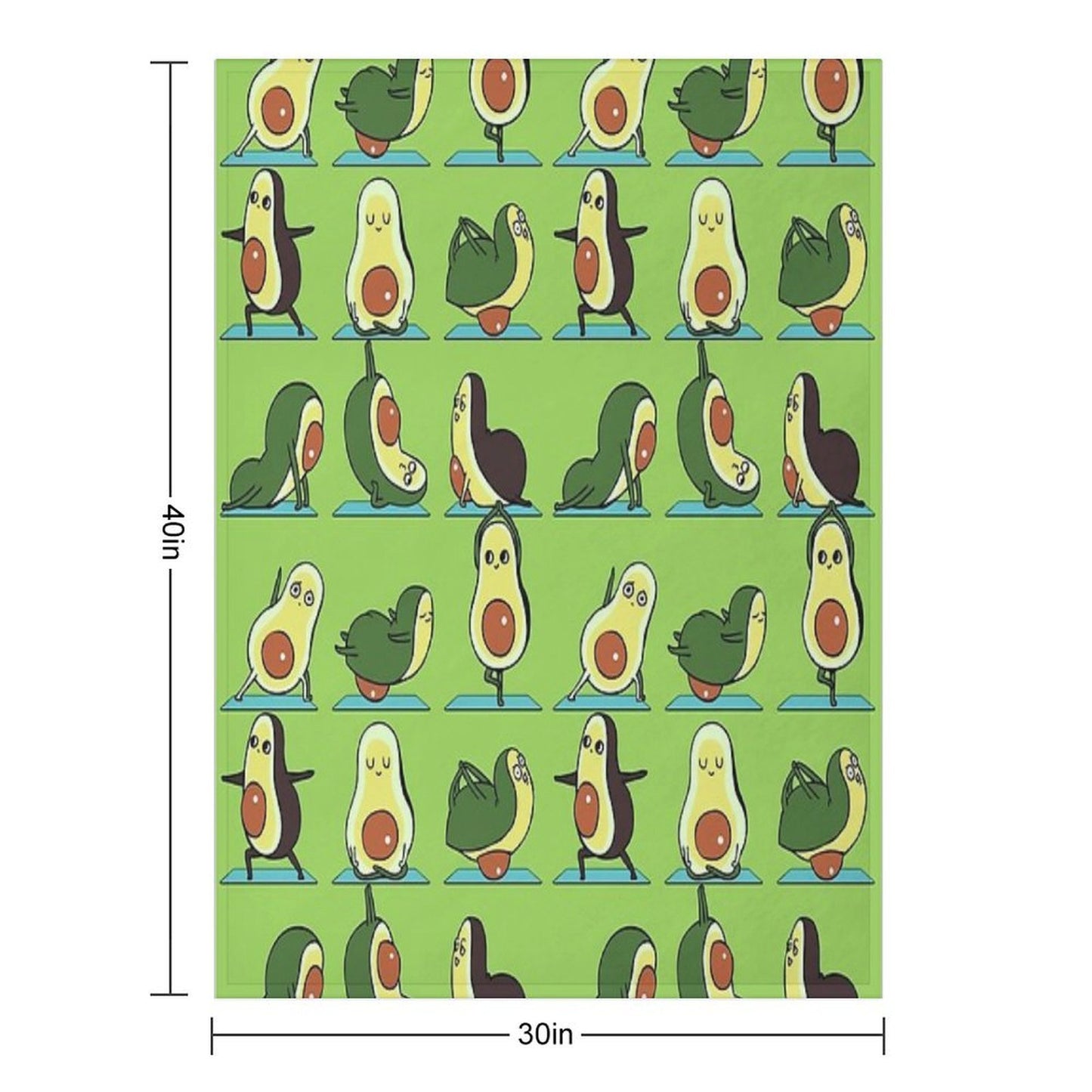 Avocado Yoga Wrinkle-free Throw Blanket