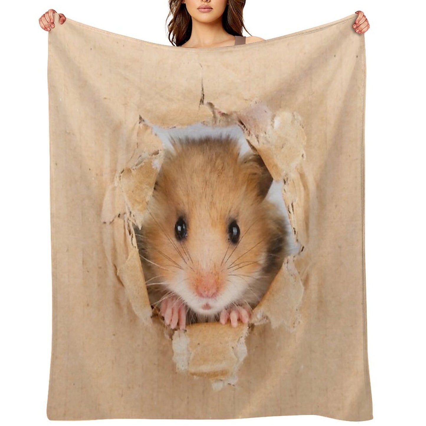 Cute Hamster Multi-functional Throw Blanket