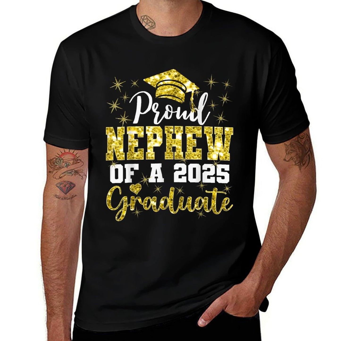 Super Proud Nephew of 2025 Graduate Senior Graduation Family Stretchy T-Shirt