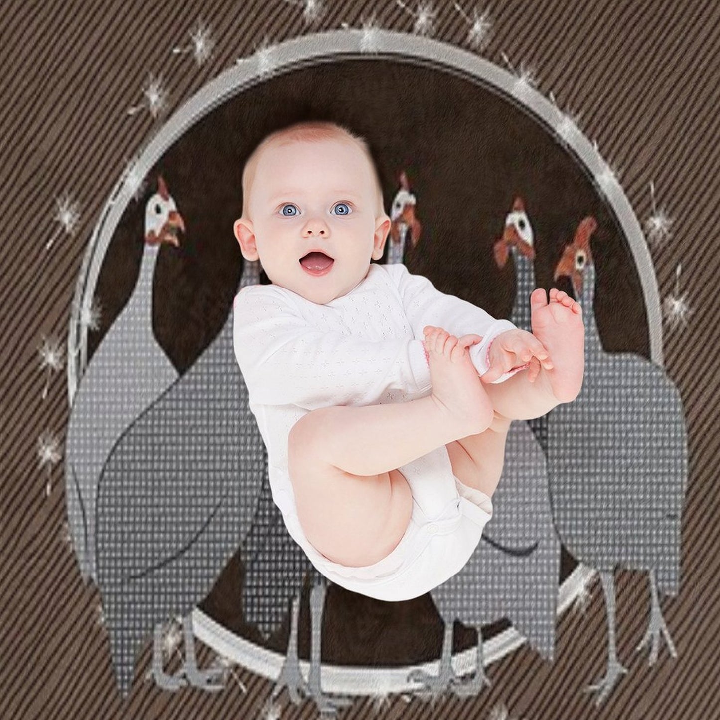Helmeted Guineafowl Machine-washable Throw Blanket