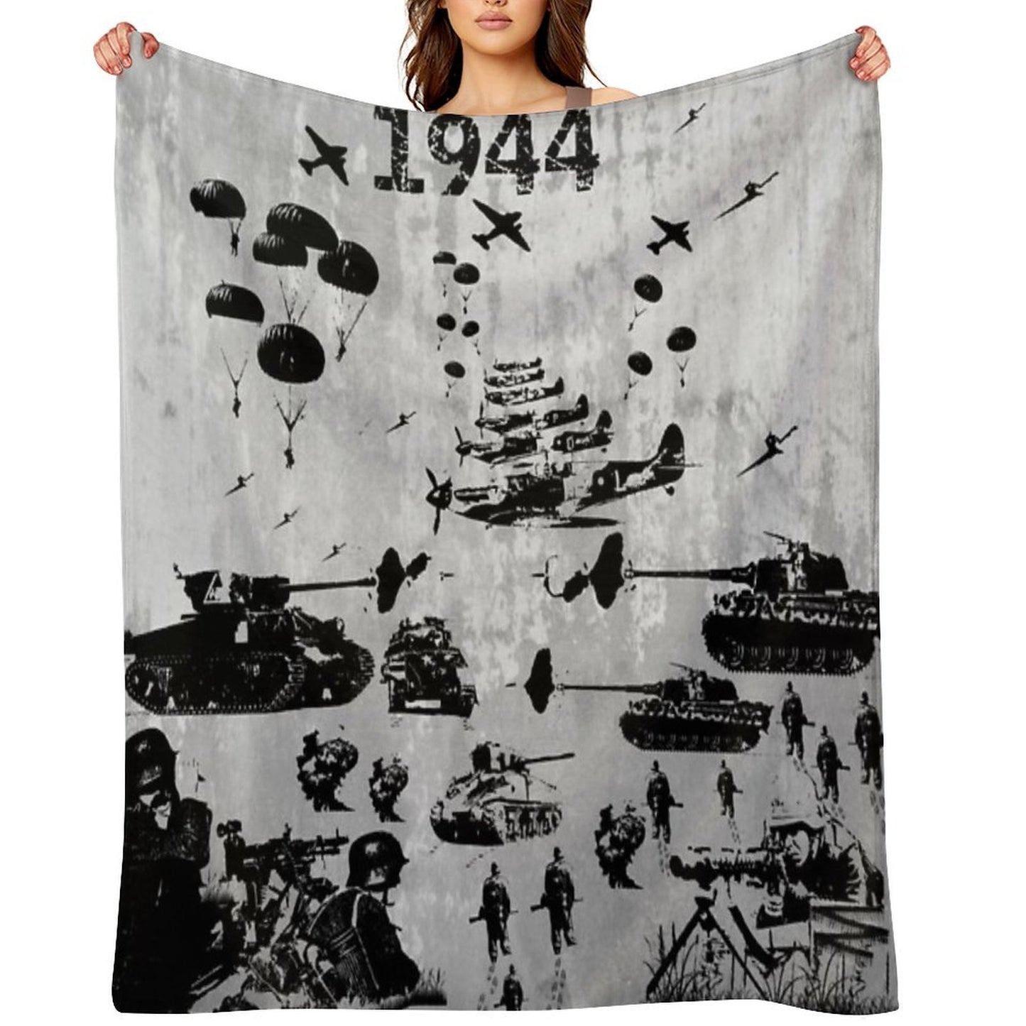 1944 WORLD WAR 2 Lightweight Throw Blanket