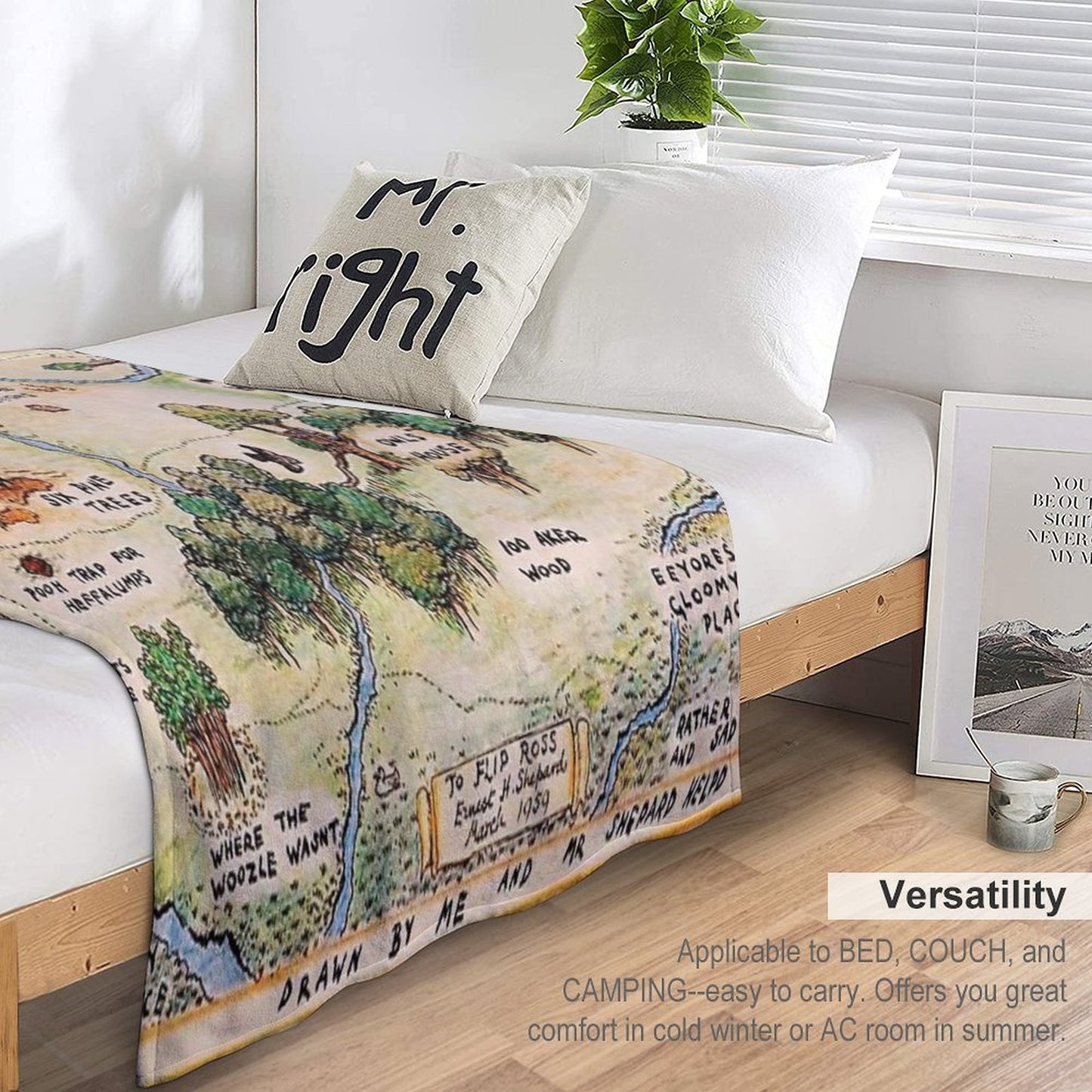 100 Acre Wood Map All-season Throw Blanket