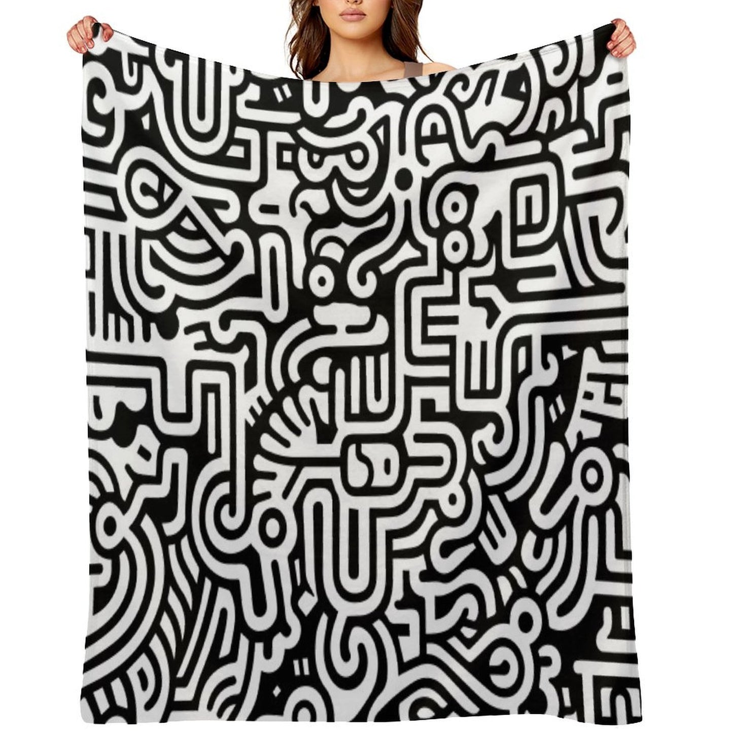 Pop Art Abstract Multi-functional Throw Blanket