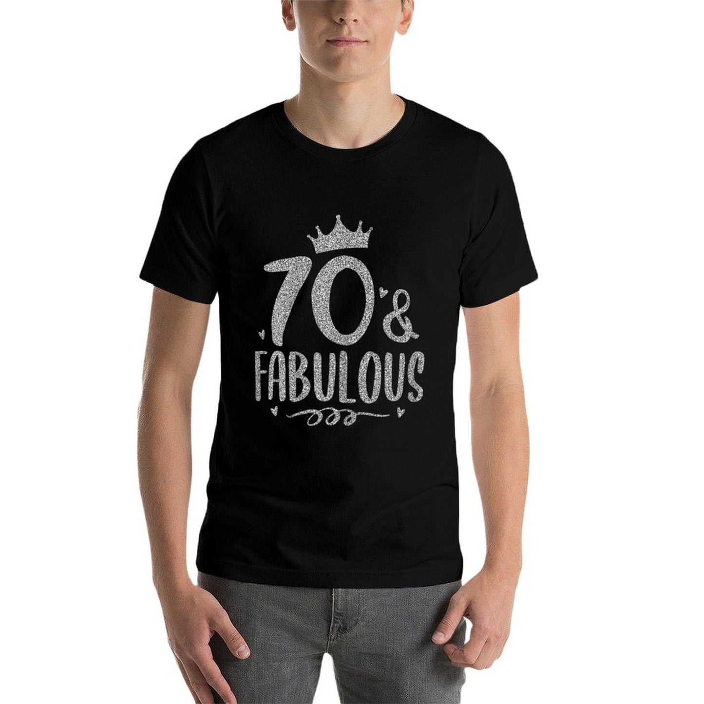 Womens 70 Years Old And Fabulous 70th Birthday Cotton T-Shirt