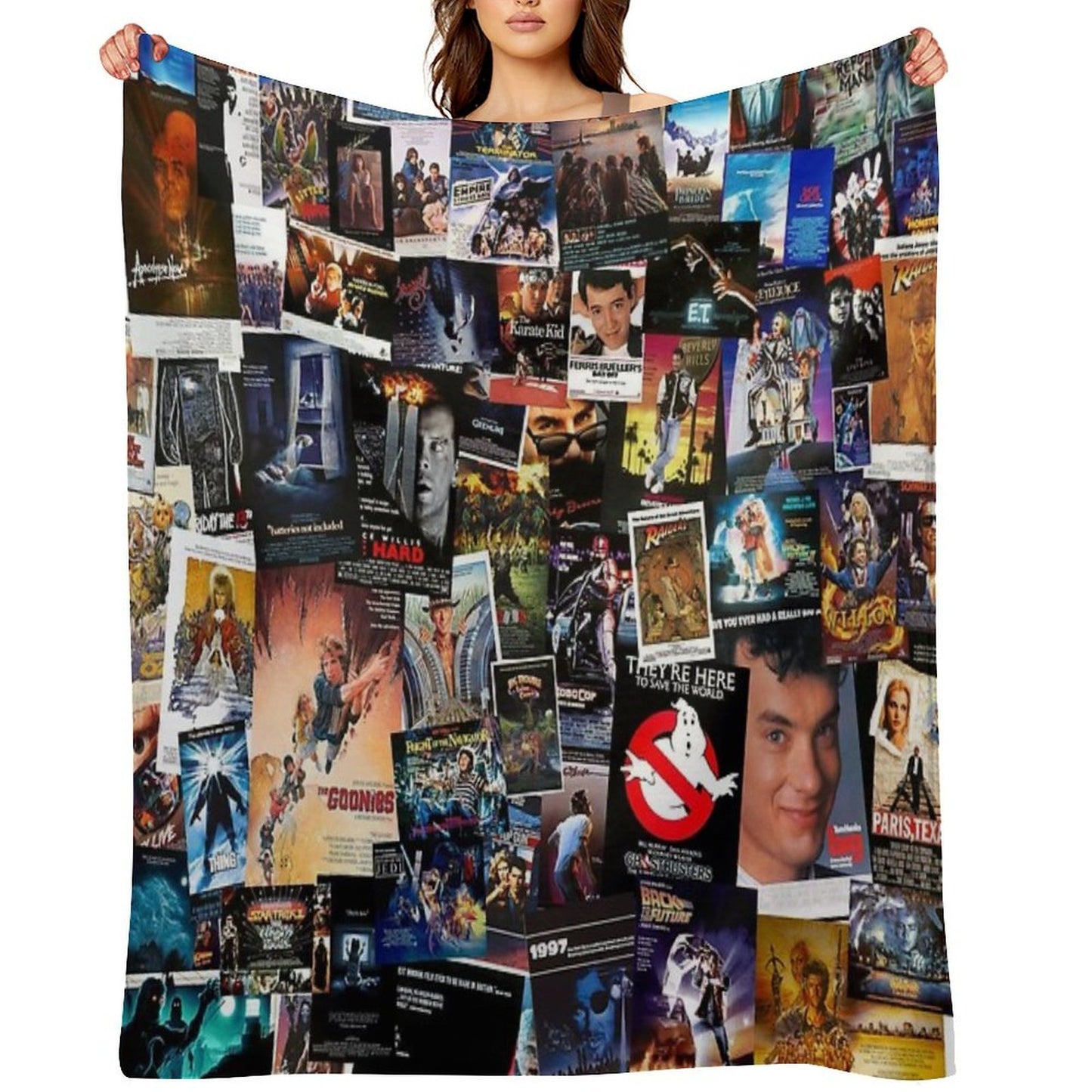 1980s Movie Posters Easy Care Throw Blanket