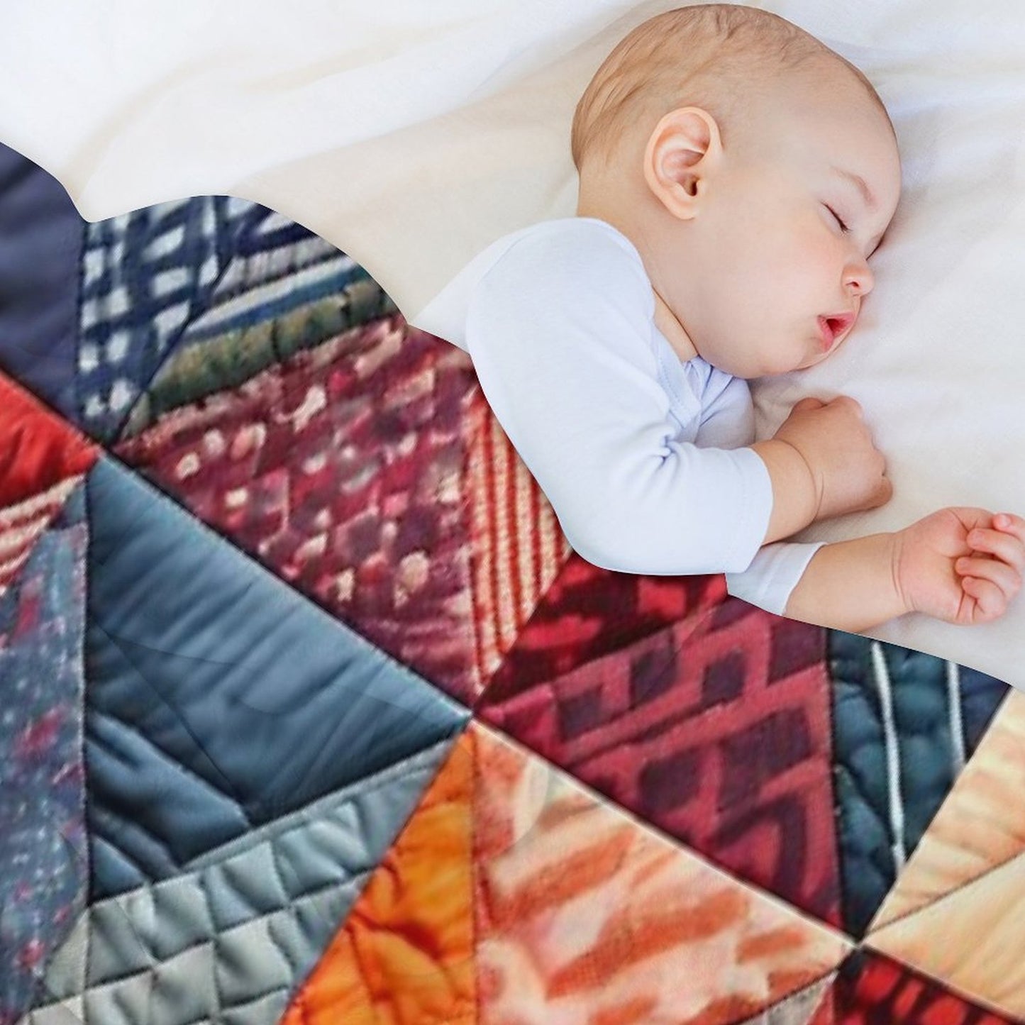 Quilted Patchwork Pattern Travel-friendly Throw Blanket