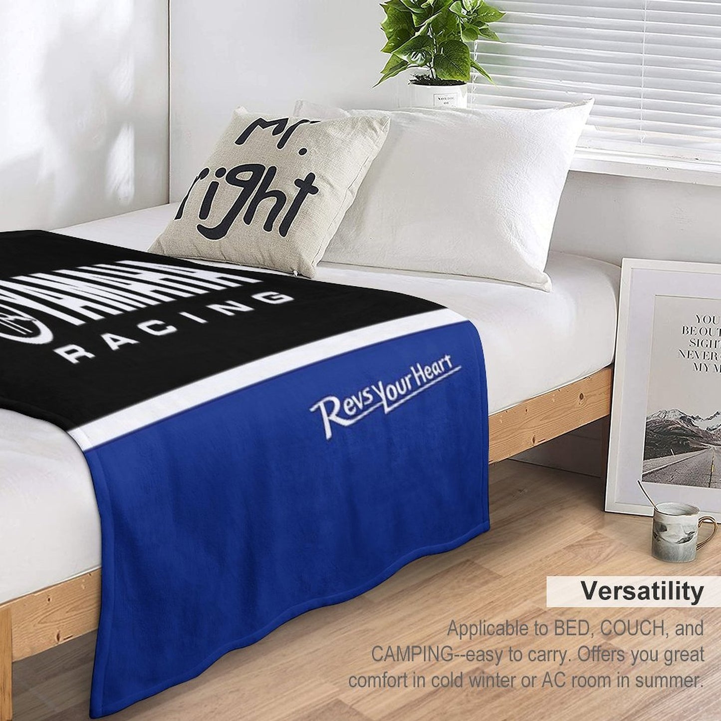 YAMAHA Race Easy Care Throw Blanket