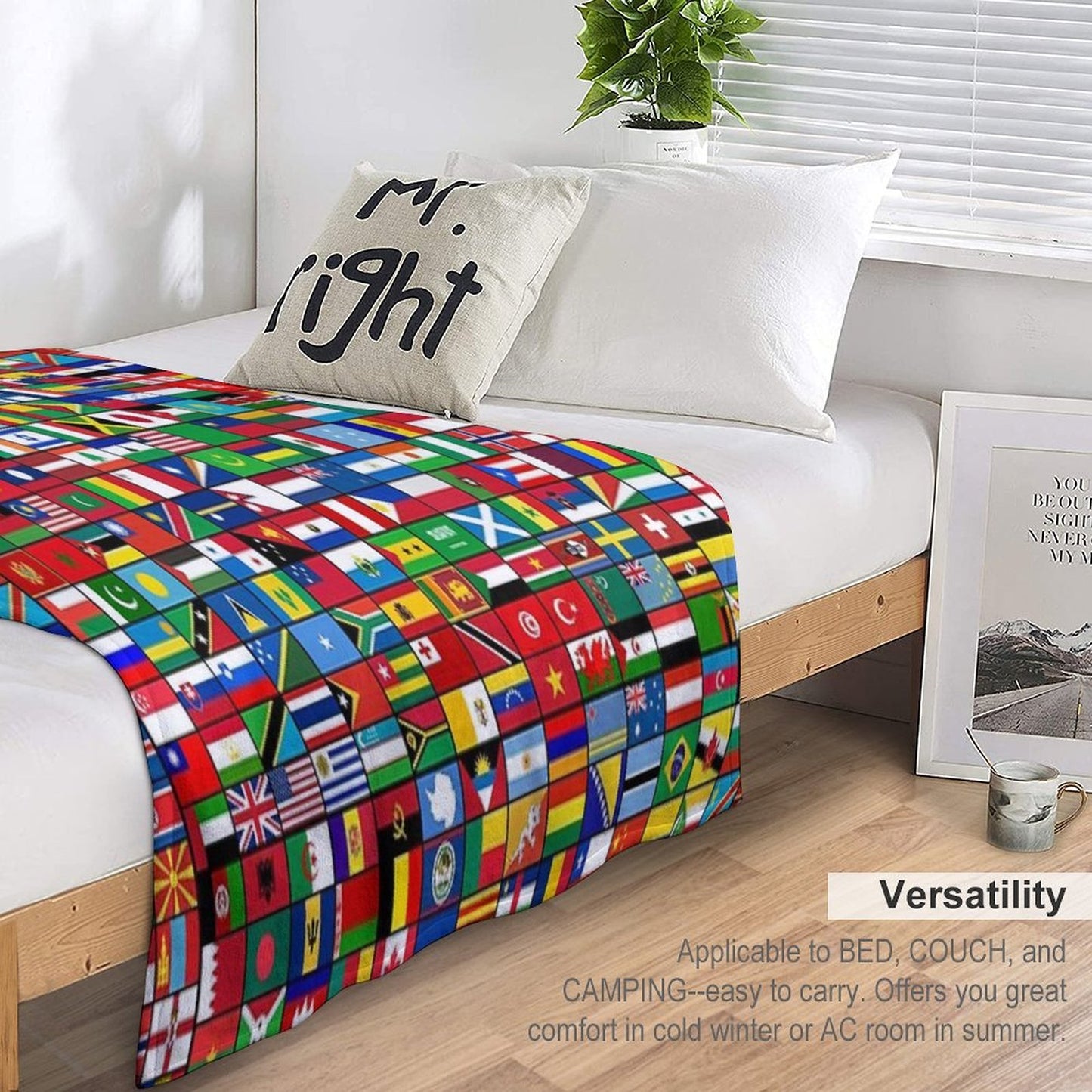 The World's Flags Anti-pilling Throw Blanket