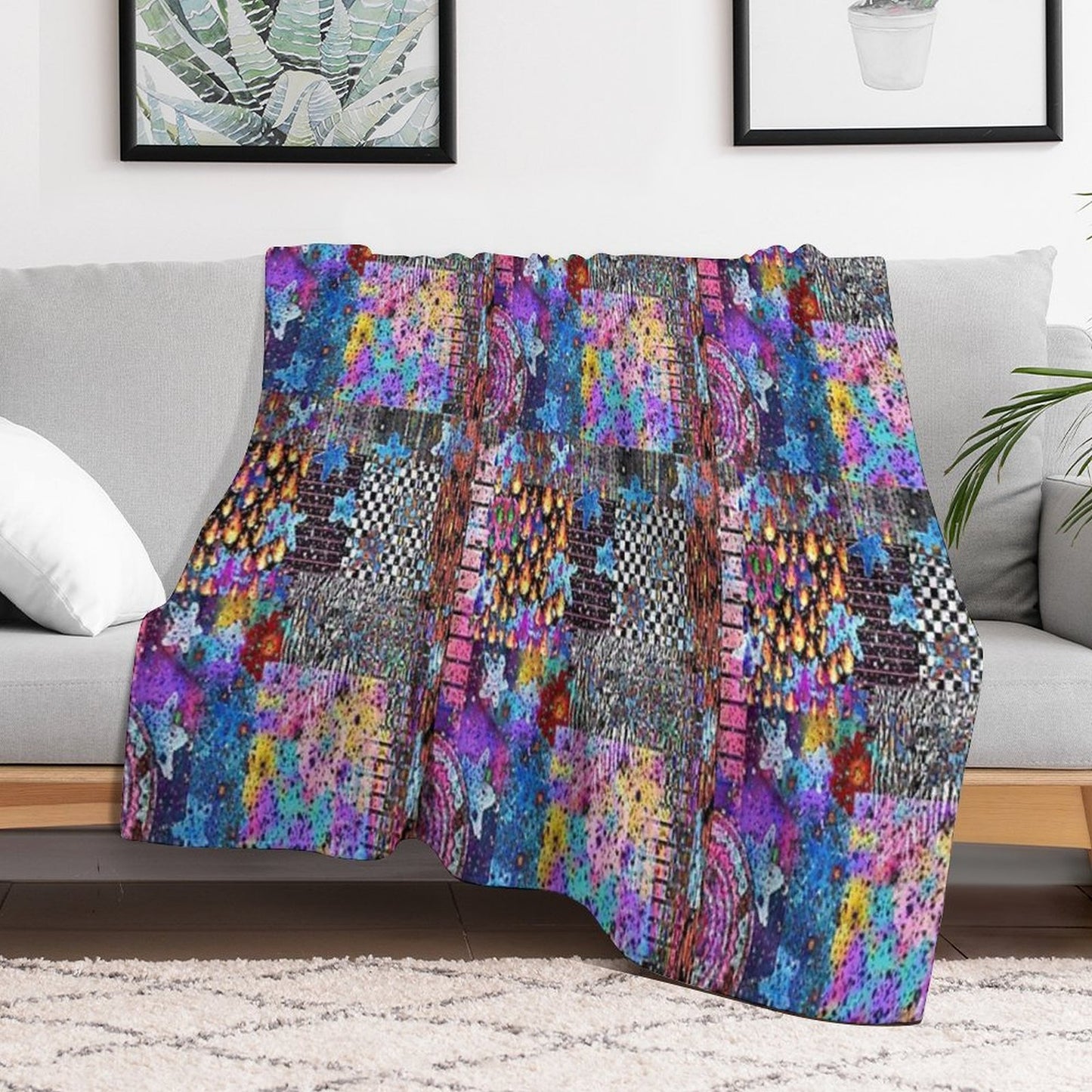 Printed Symphony Anti-pilling Throw Blanket