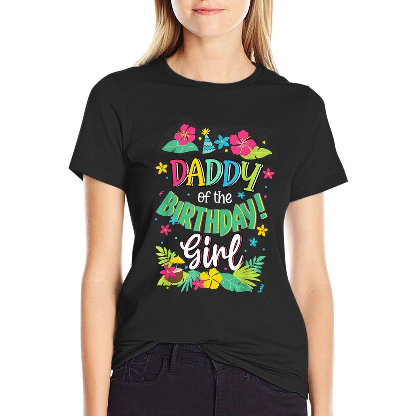 Daddy of The Birthday Girl Shirt Dad Aloha Hawaii Party 1st Lightweight T-Shirt