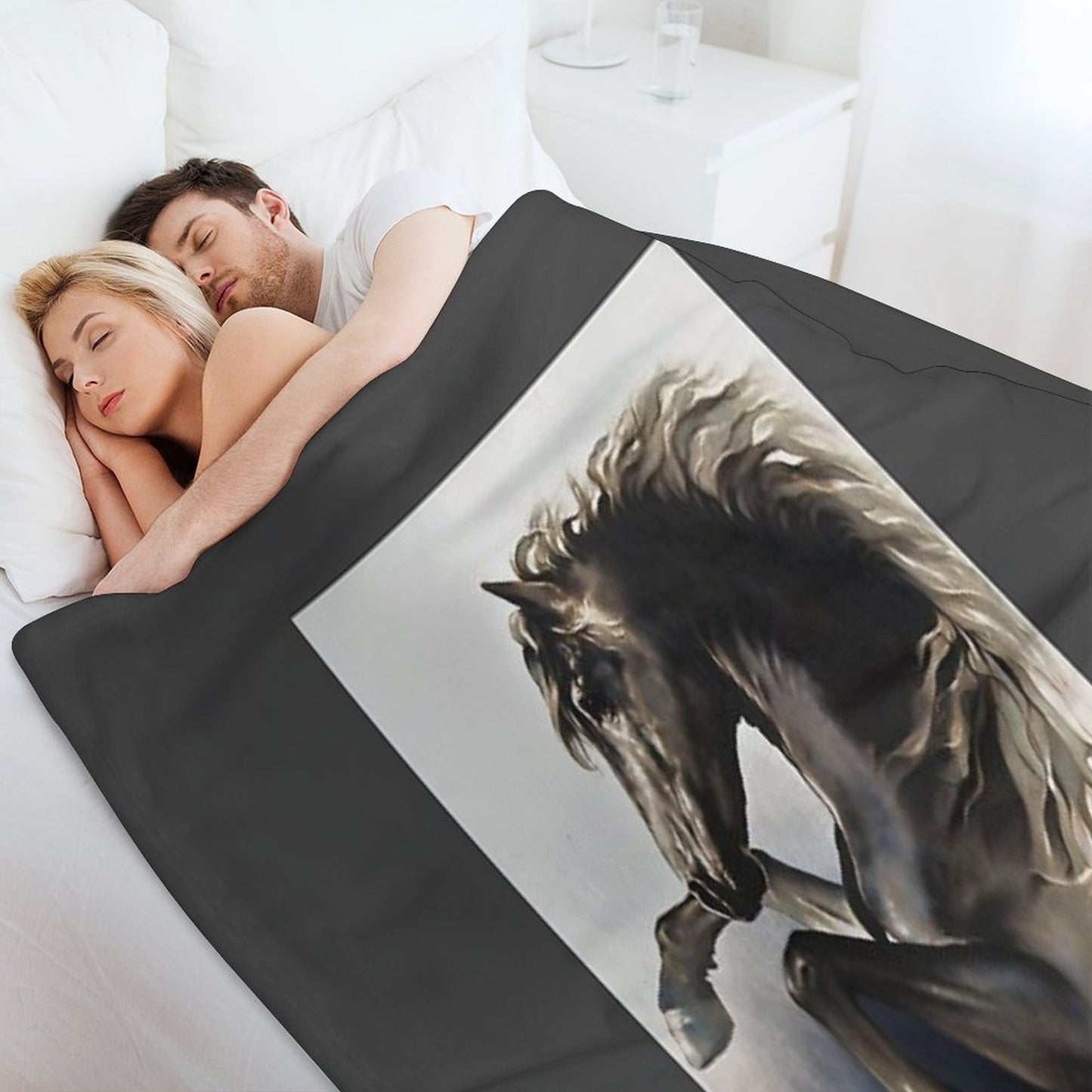 Black Fury Sustainable Throw Blanket