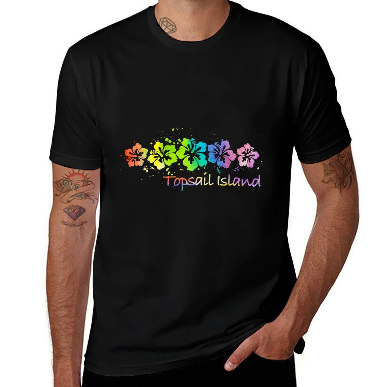 Topsail Island, NC Watercolor Beach  Surf  Classic T-Shirt