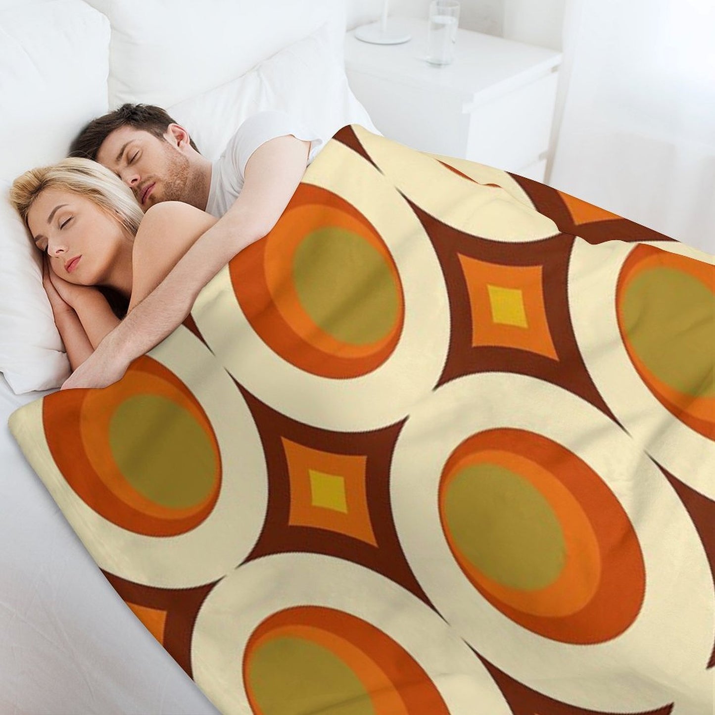 Mid-Century Modern 70s Plush Throw Blanket
