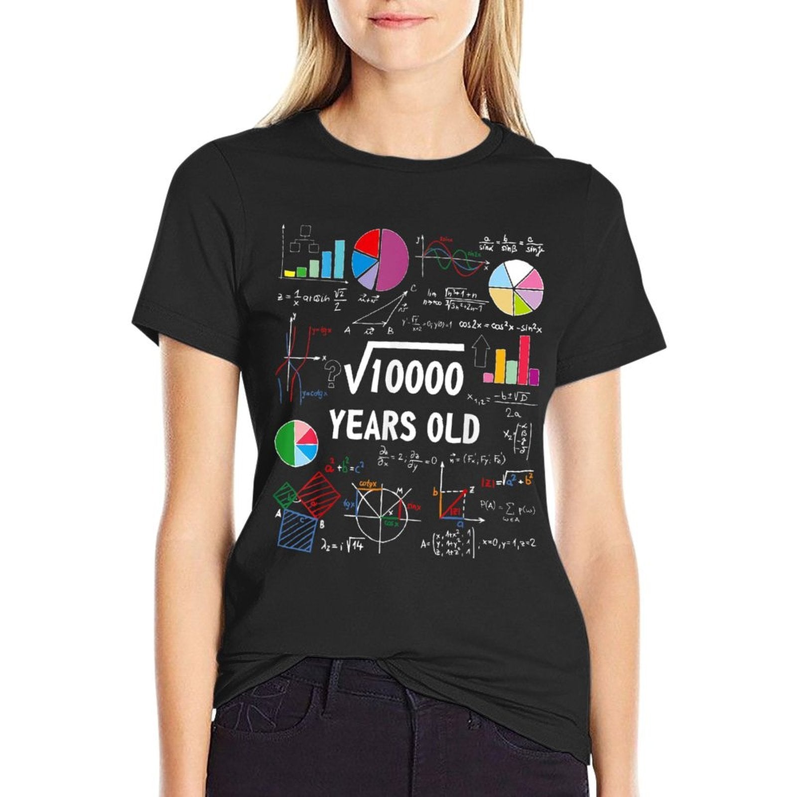 100 Year Old Grandma Square Root Of 10000 Fun 100th Birthday  Lightweight T-Shirt
