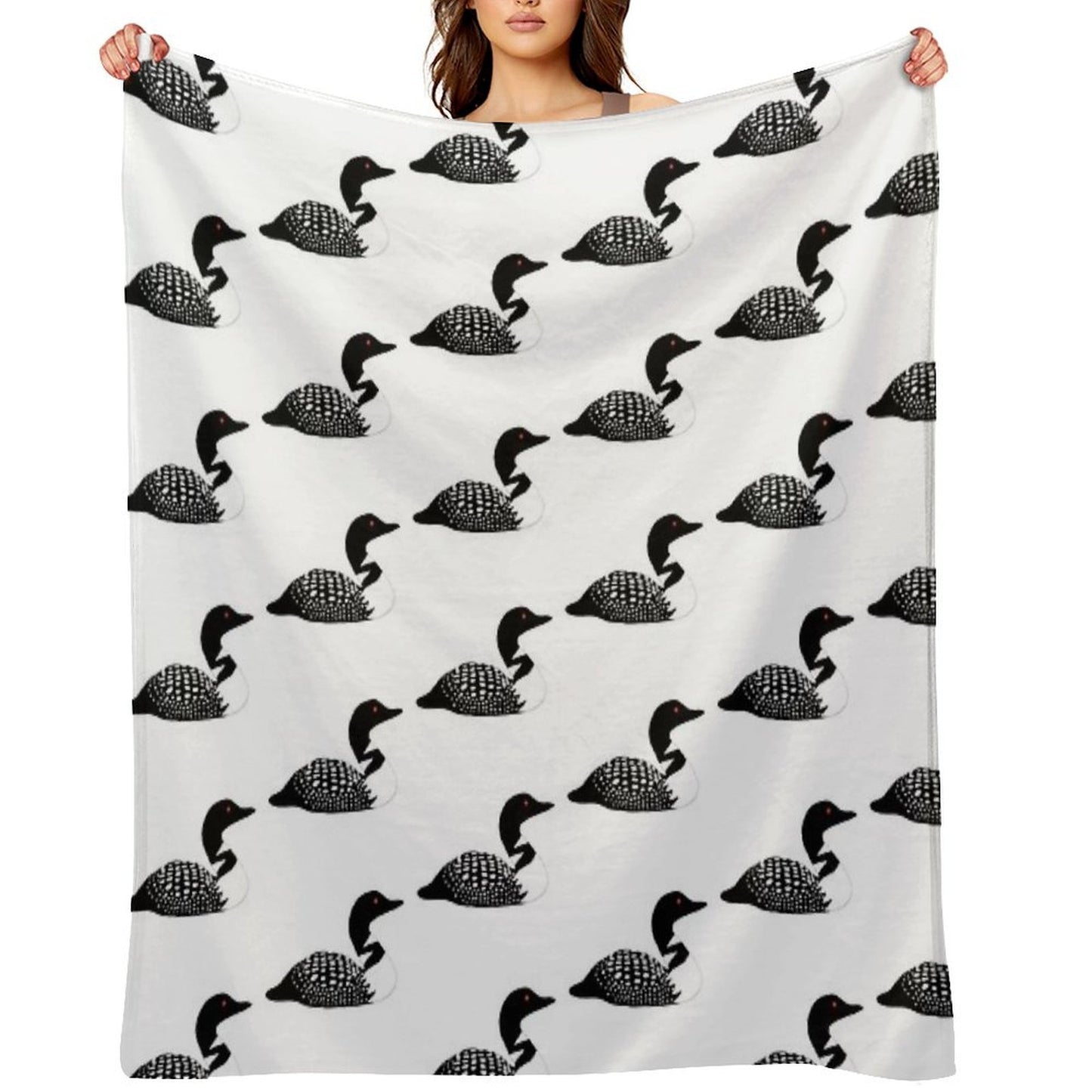Minnesota Lake Loon Easy Care Throw Blanket