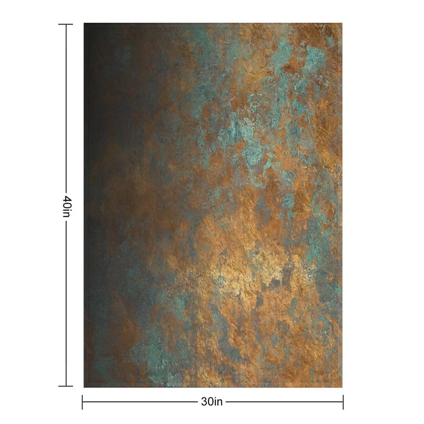 Oxidized Copper Shrink-resistant Throw Blanket
