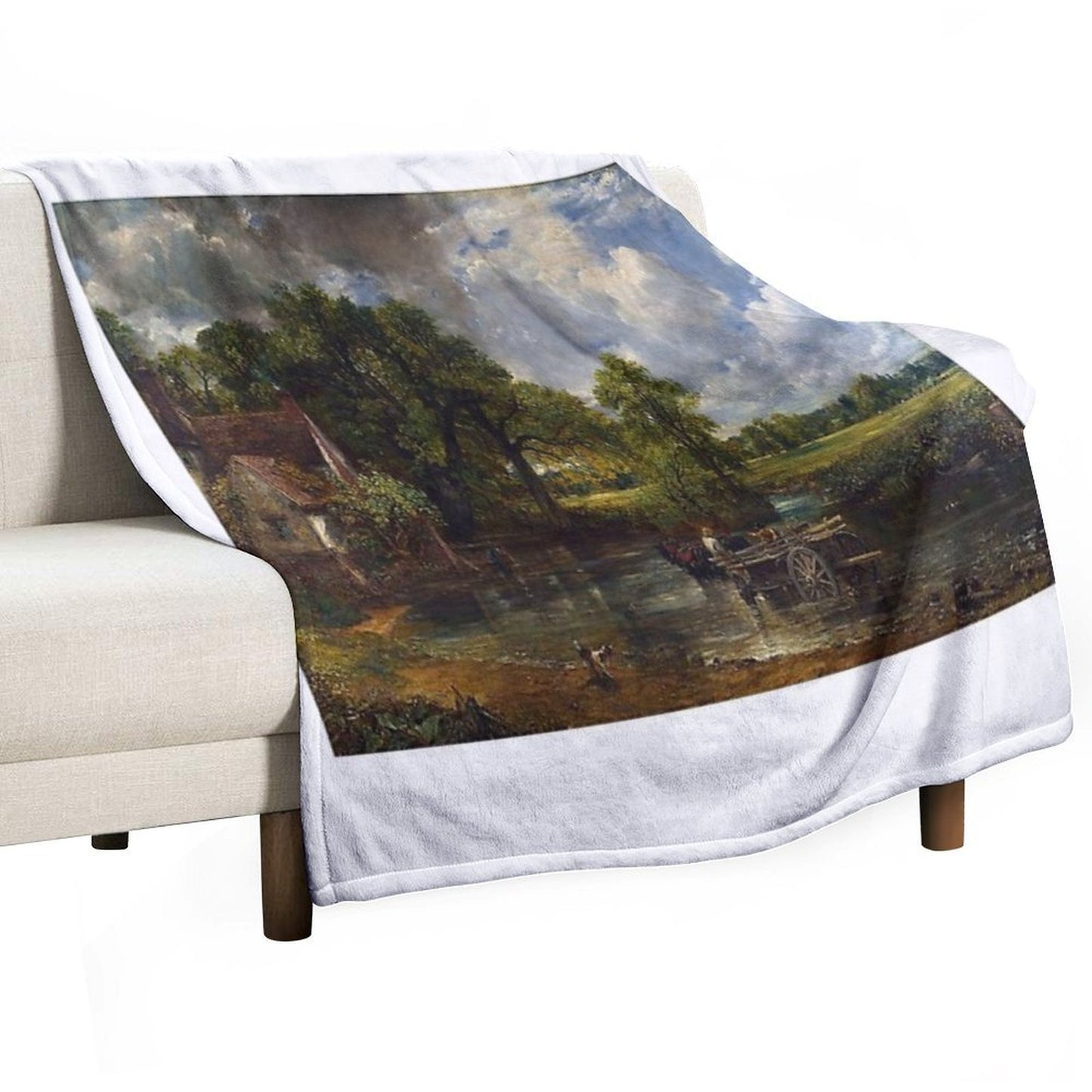 John Constable - The Hay Wain All-season Throw Blanket