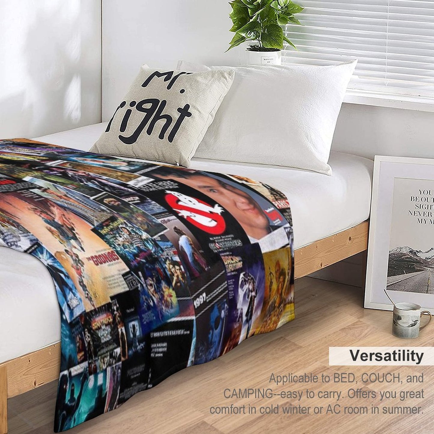 1980s Movie Posters Easy Care Throw Blanket