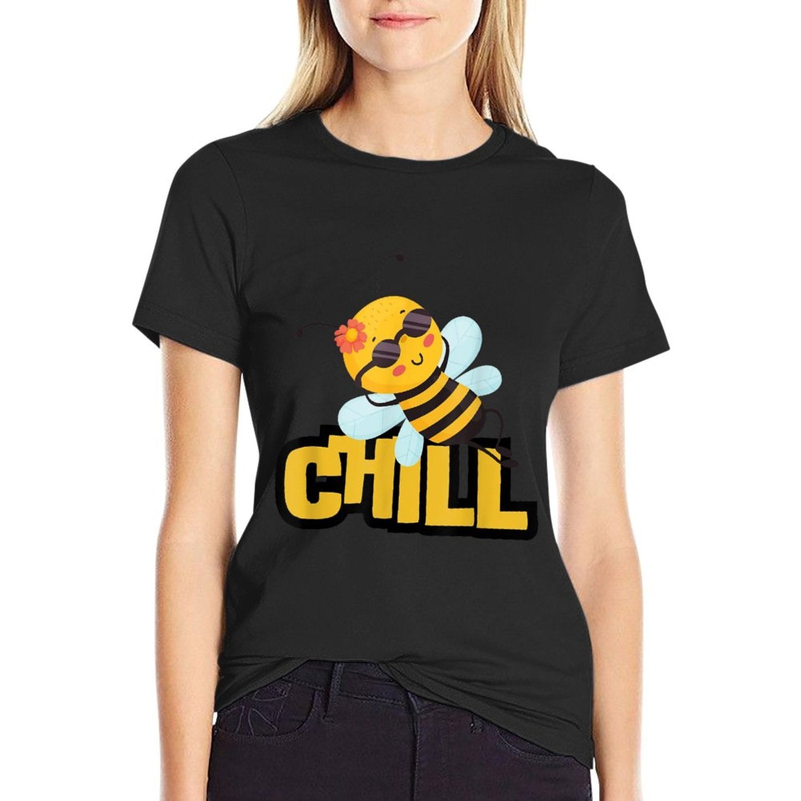 Funny Bee Chill Bee Lover Beekeeping Cute  Slim-fit Cut T-Shirt