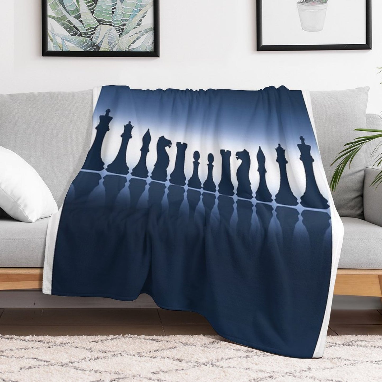 Chess Pieces Lightweight Throw Blanket