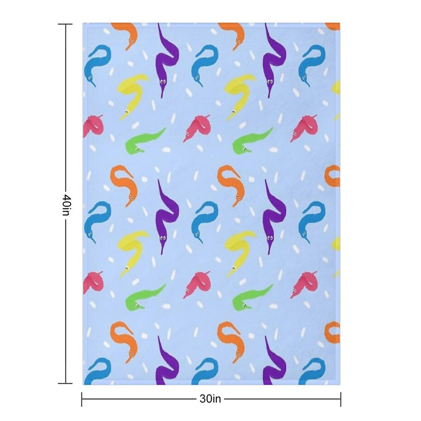 Worm on A String Babey! Eco-conscious Throw Blanket