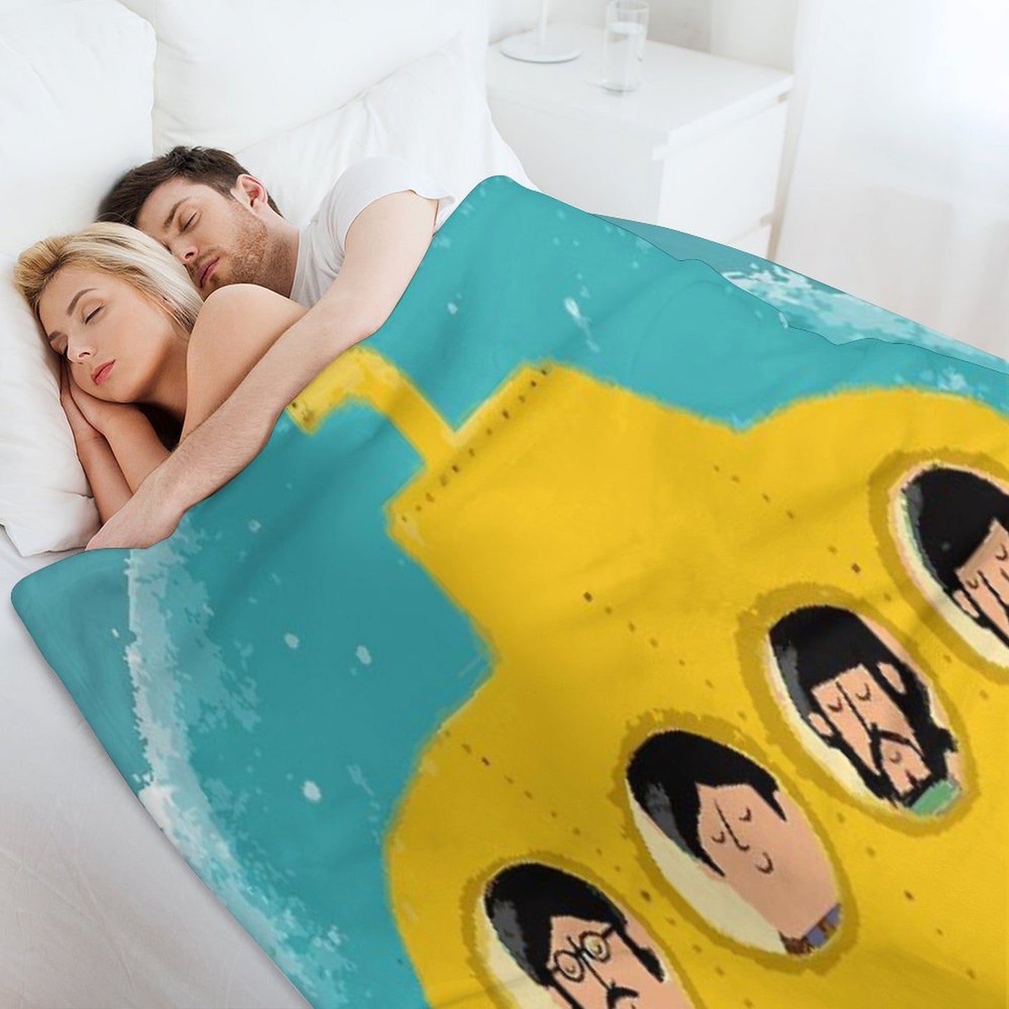 Yellow Easy Care Throw Blanket