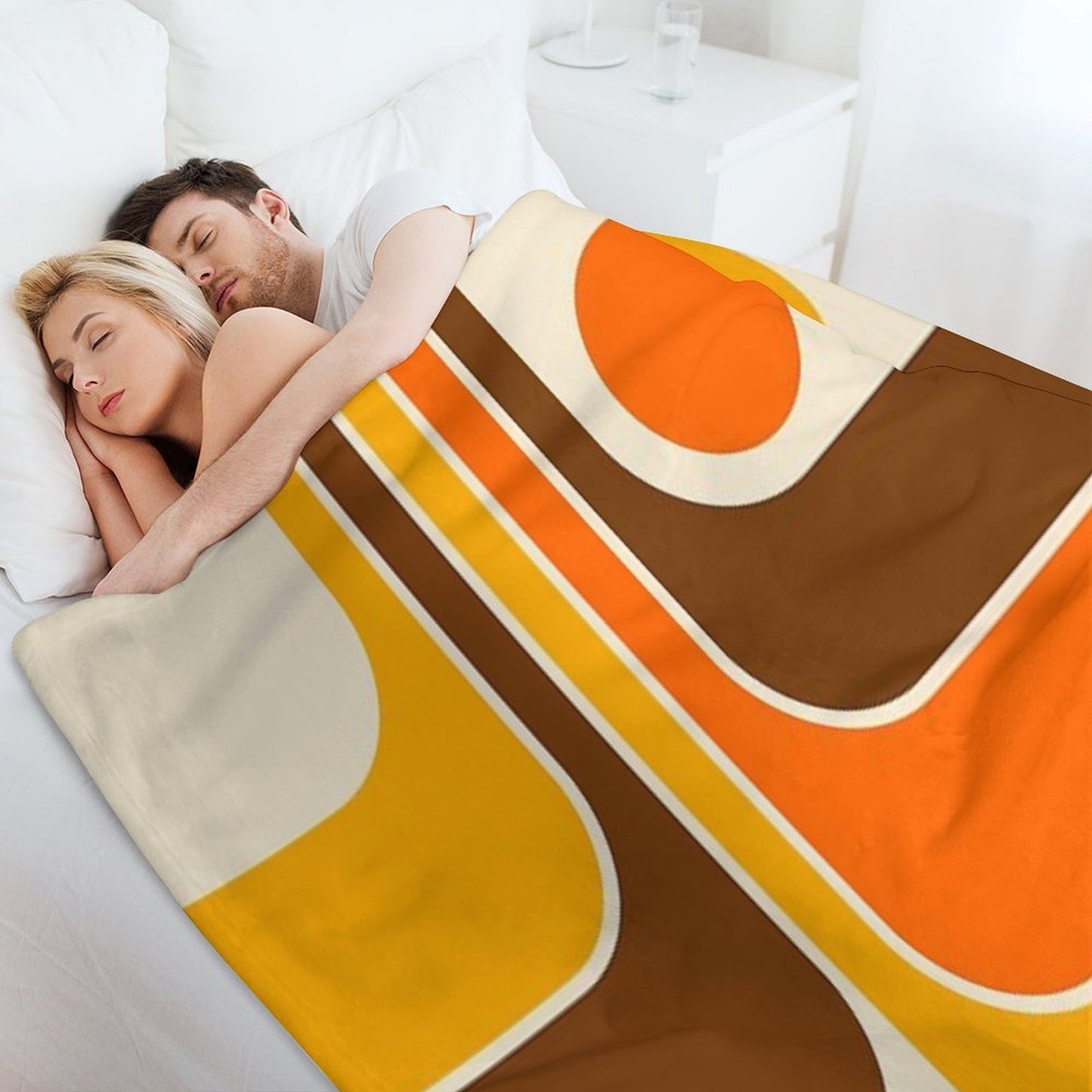 Retro Geometric Design 624 Gift-ready Throw Blanket
