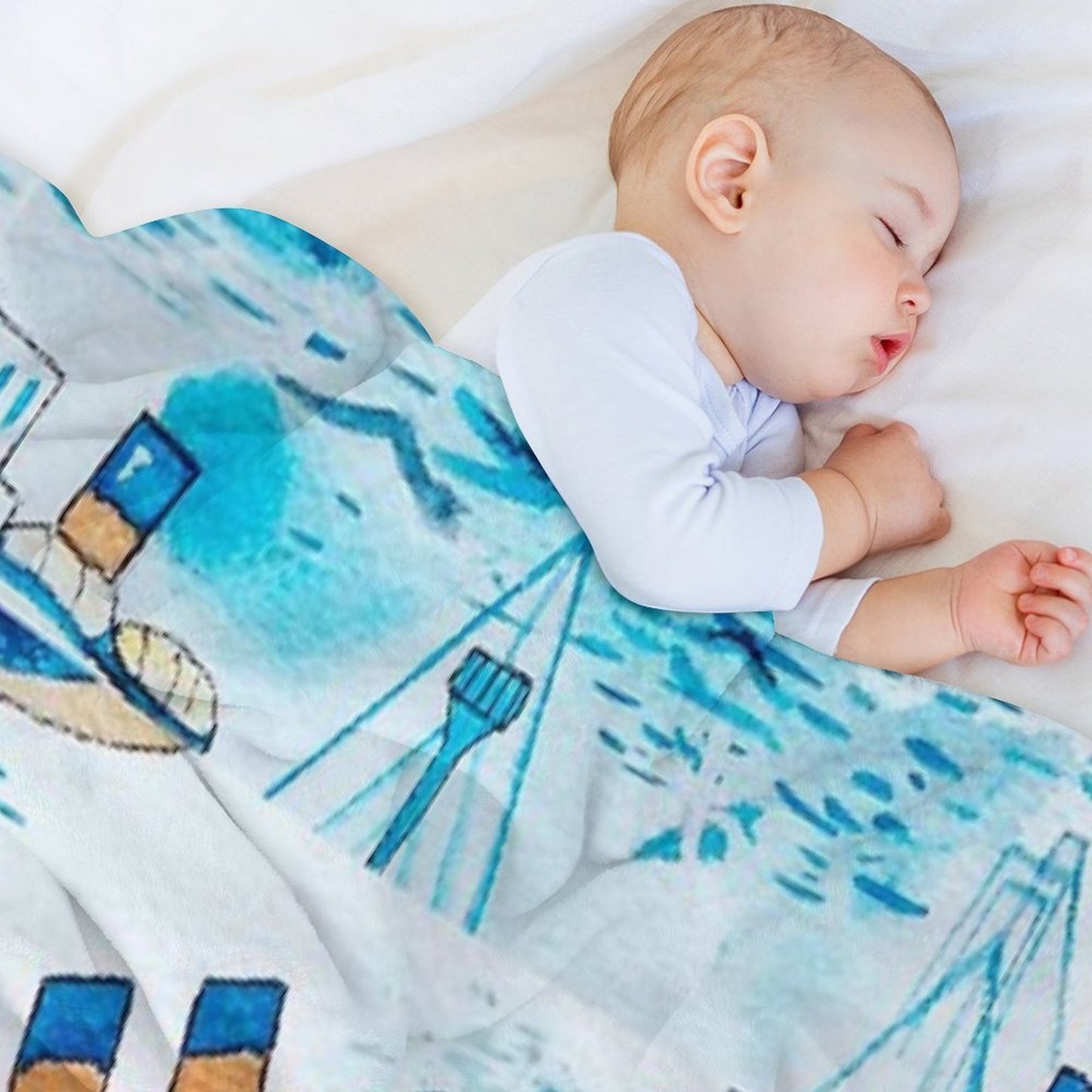 Ferry Boats Scrub Cap Anti-pilling Throw Blanket