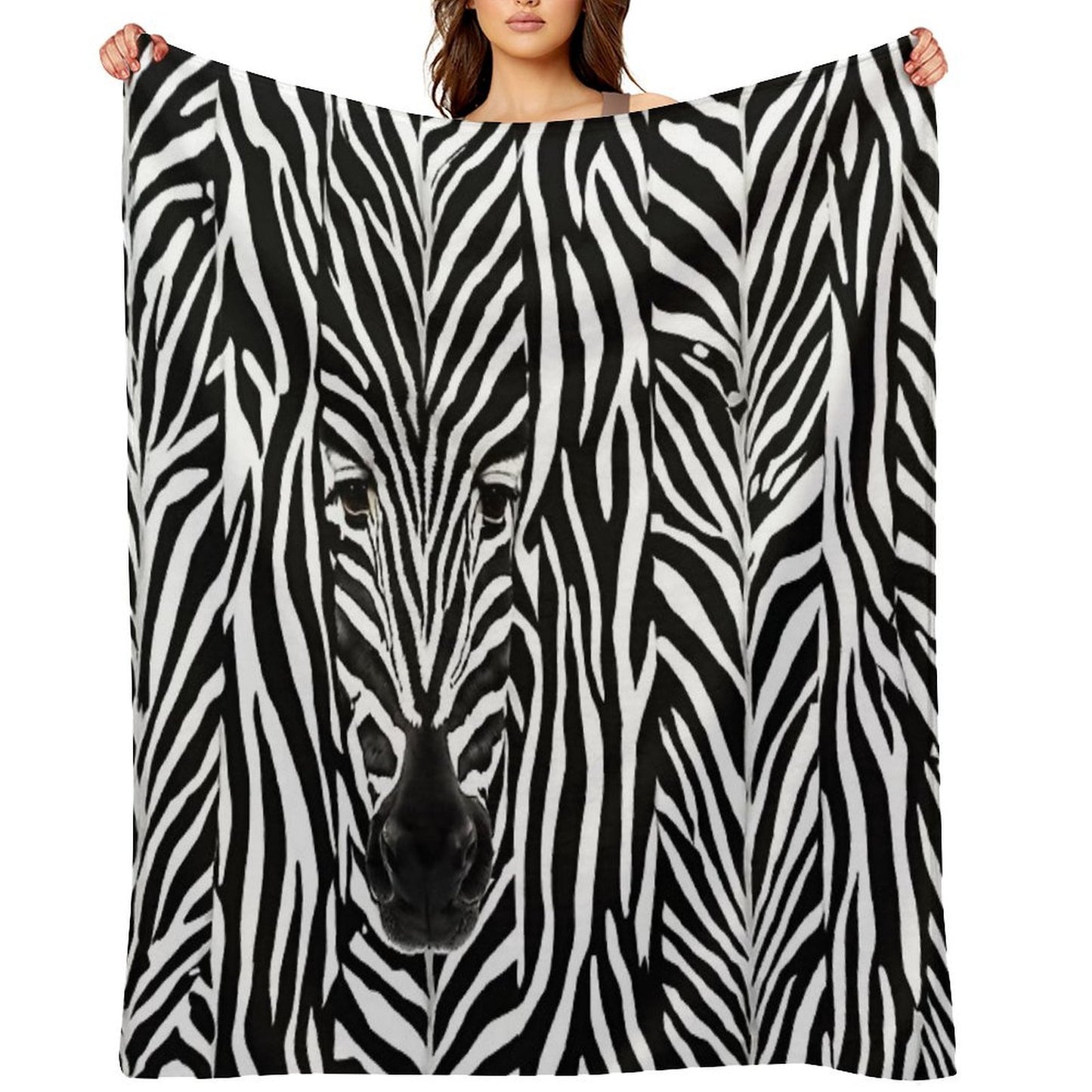 Self-Camouflage Zebra Multi-functional Throw Blanket