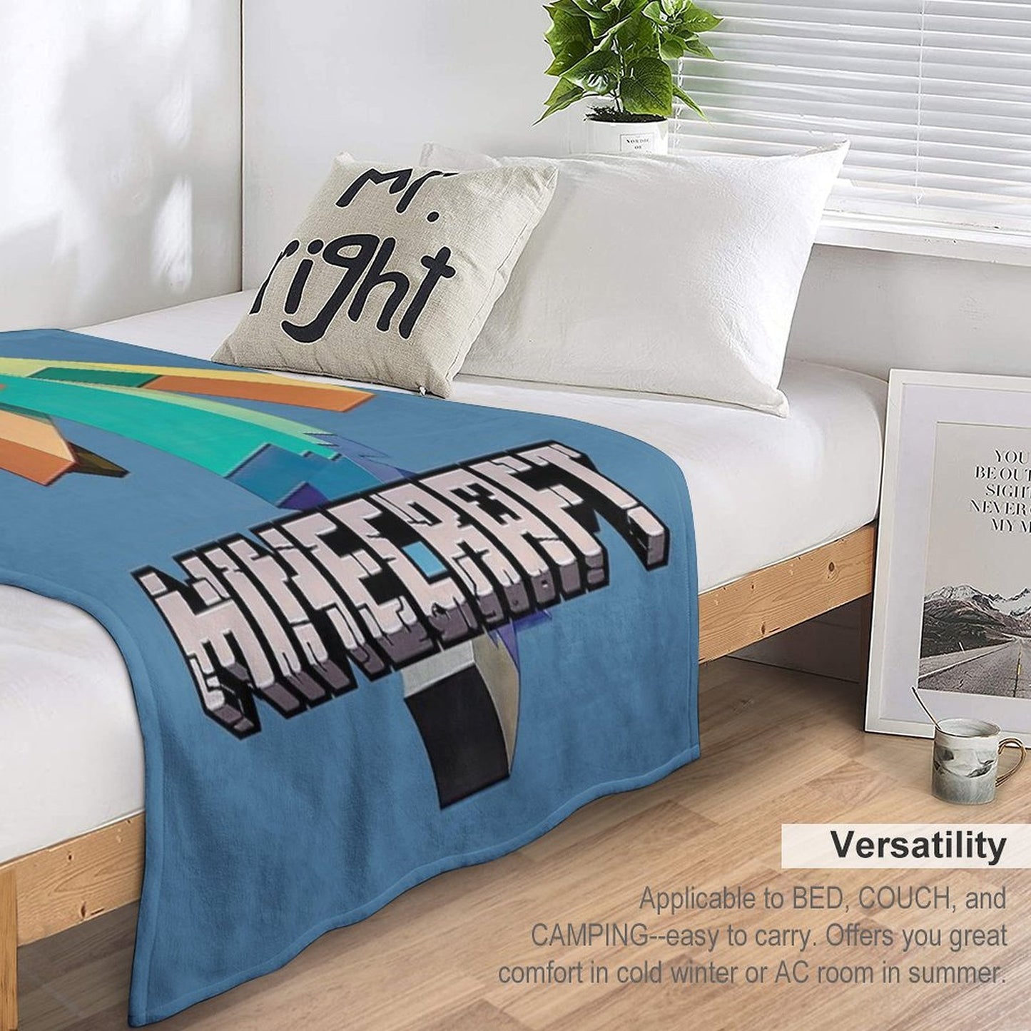 Minecraft Video Game Steve Shrink-resistant Throw Blanket