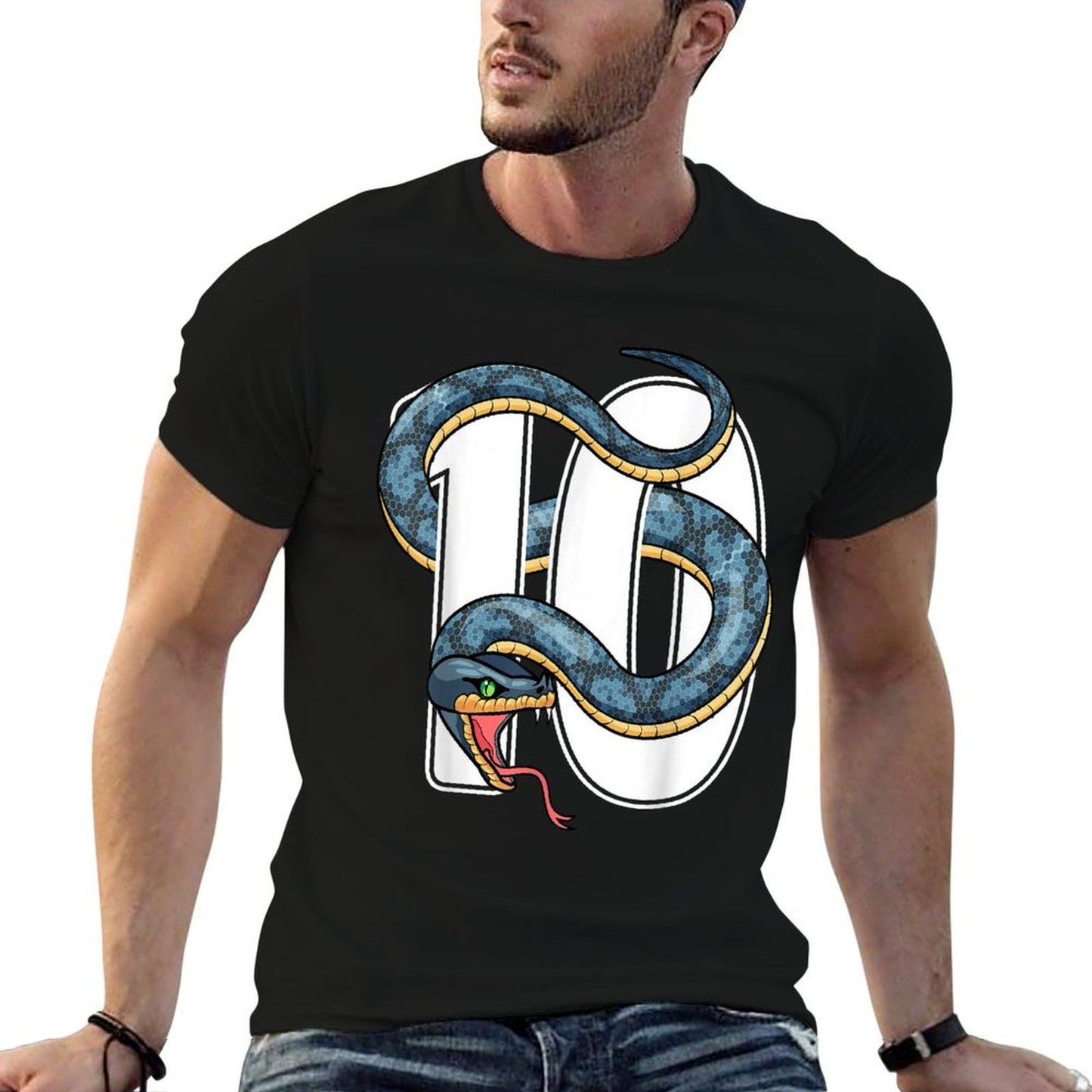 10th Birthday Snake Lover Ten 10 Year Old Birthday Boy Girl Affordable Price T-Shirt
