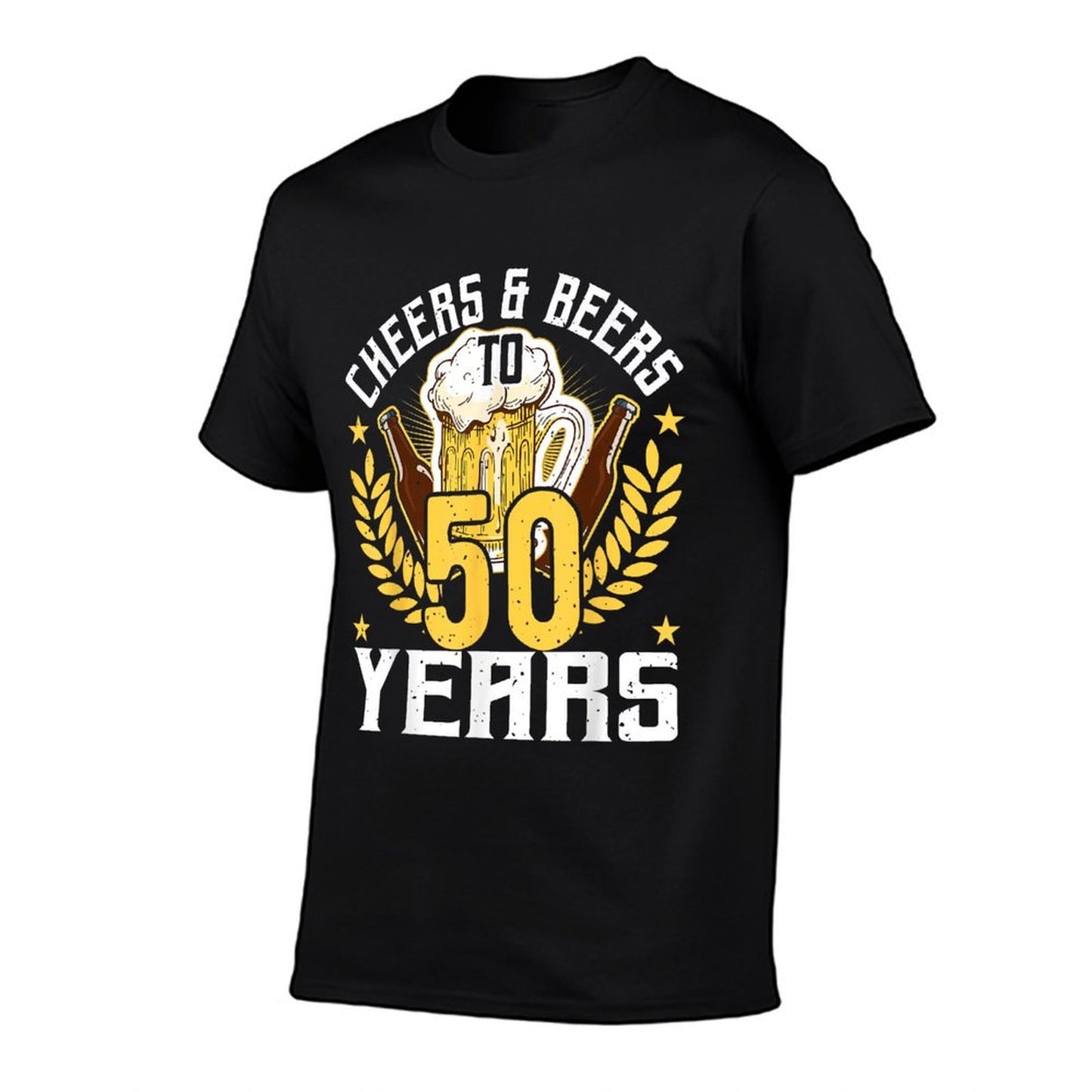 Cheers And Beers To 50 Years, Beer Lover 50th Birthday Summer-ready Fabric T-Shirt