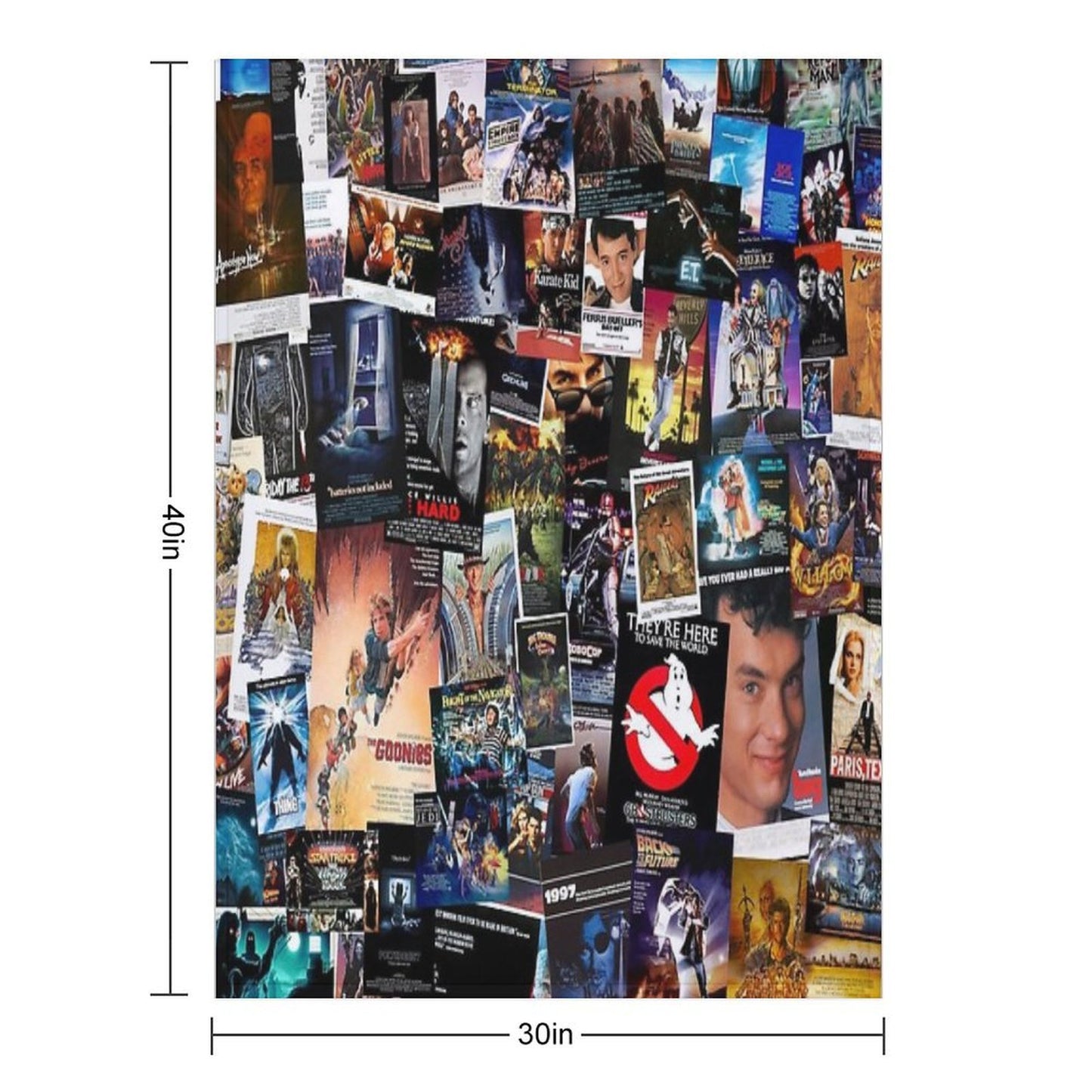 1980s Movie Posters Easy Care Throw Blanket