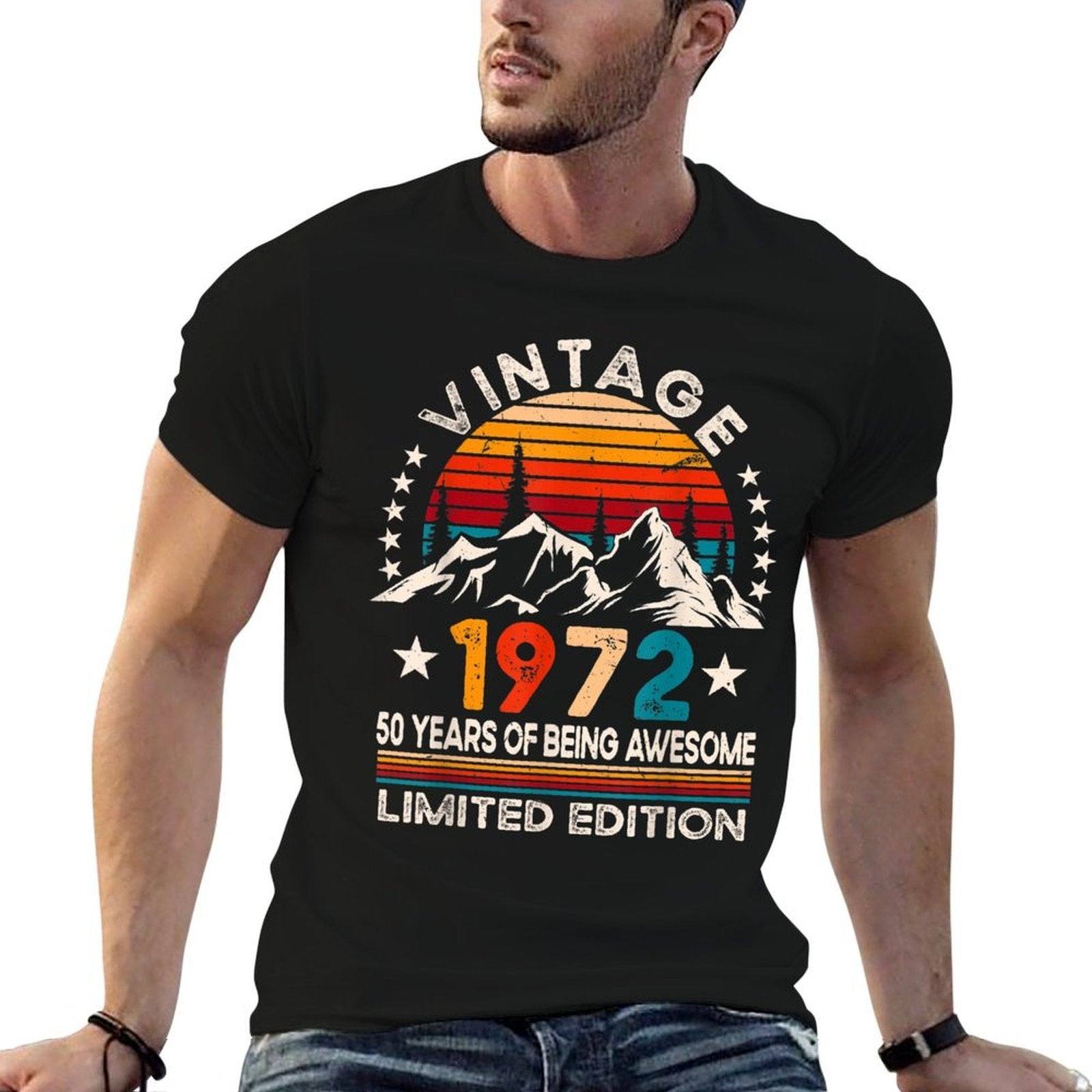 50 Year Old Bday Vintage 1972 Limited Edition 50th Birthday  Stretchy T-Shirt