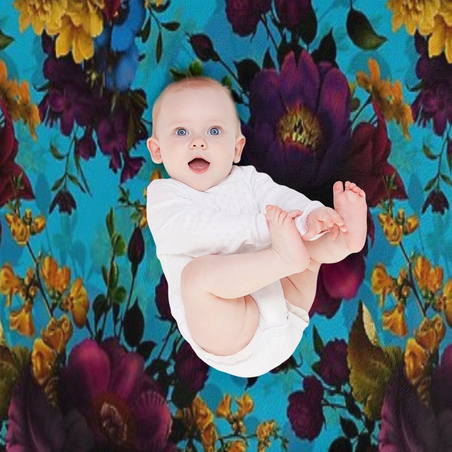 Moody Florals - Mystic Botanical Night Garden 13 Nightgarden Anti-pilling Throw Blanket