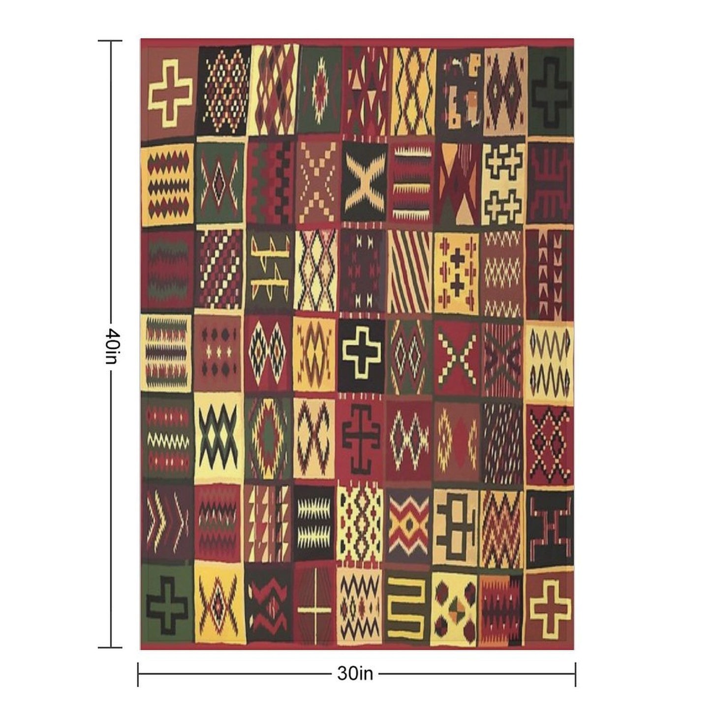 Multiple Patterns Shrink-resistant Throw Blanket