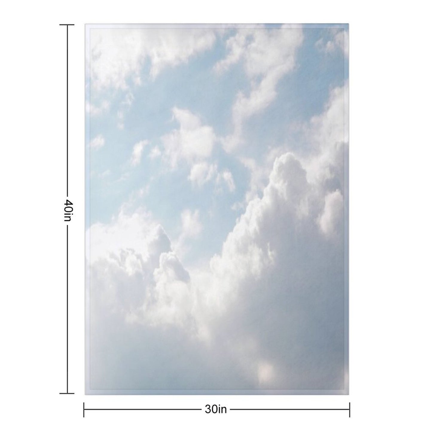 White Clouds Durable Throw Blanket