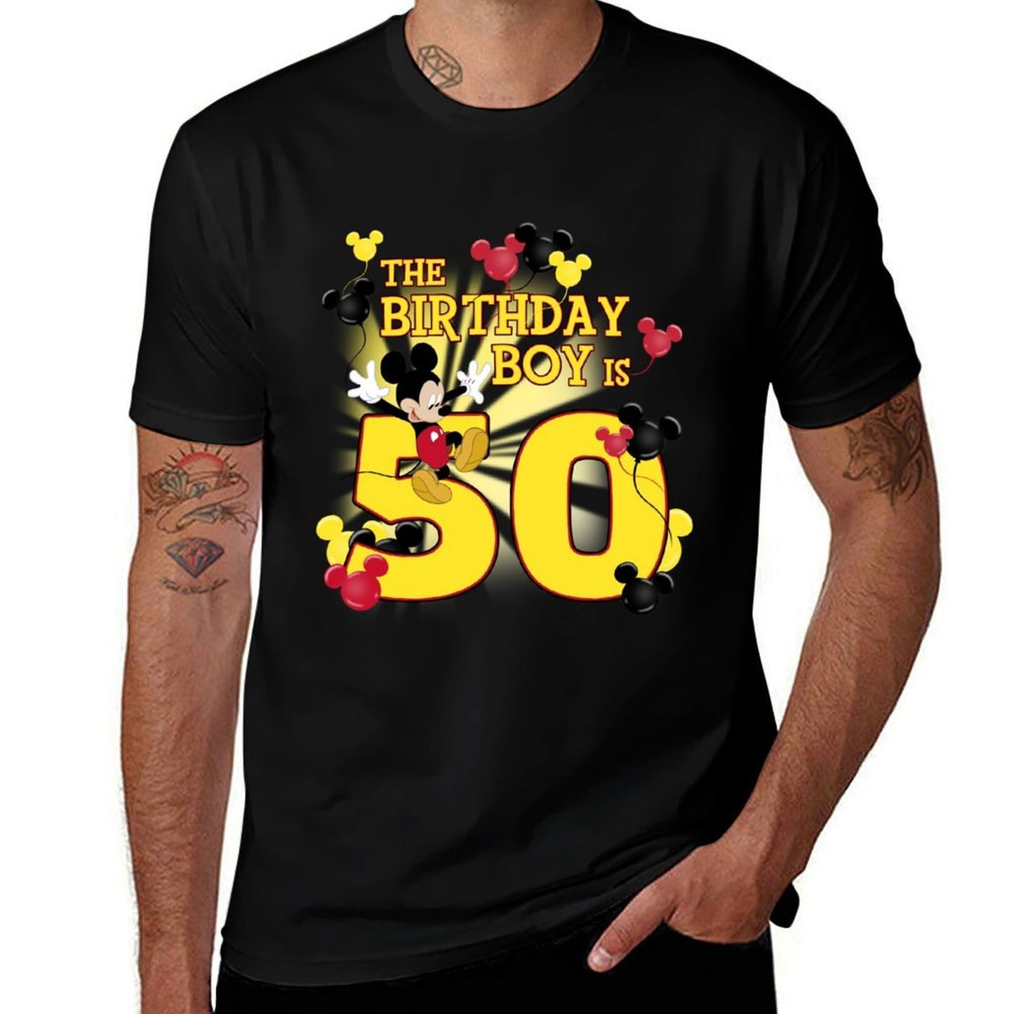 Disney Mickey And Friends Mickey 50th Birthday Boy Quick-drying T-Shirt