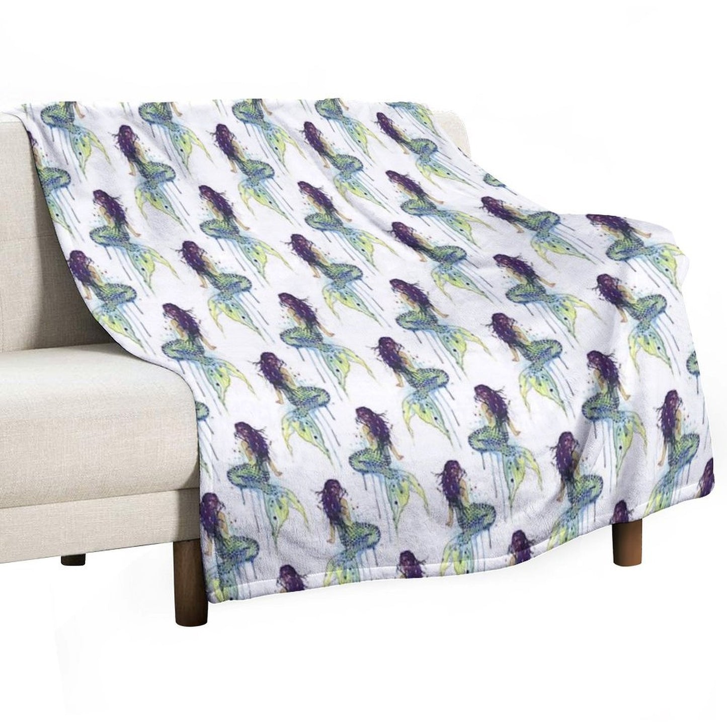Mermaid Lightweight Throw Blanket