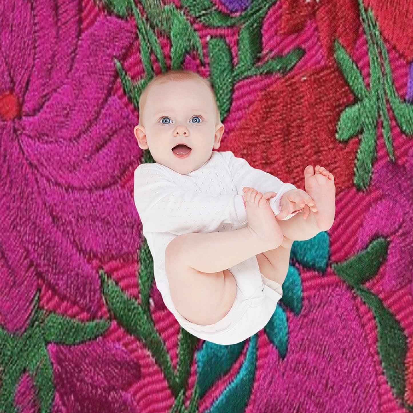 Mexican Embroidered Comfort Throw Blanket