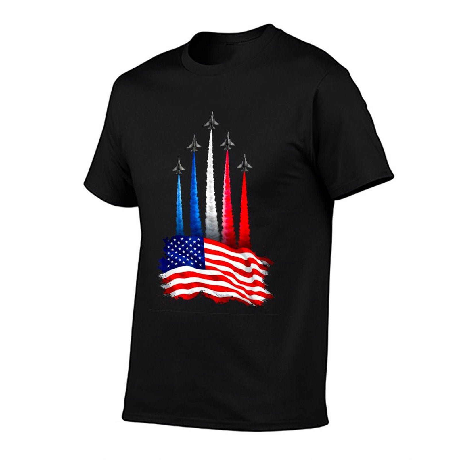Independence Day American Jet Planes 4th of July  Summer-ready Fabric T-Shirt