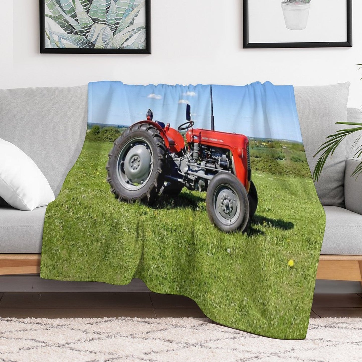 Massey Ferguson 35 Tractor Versatility Throw Blanket