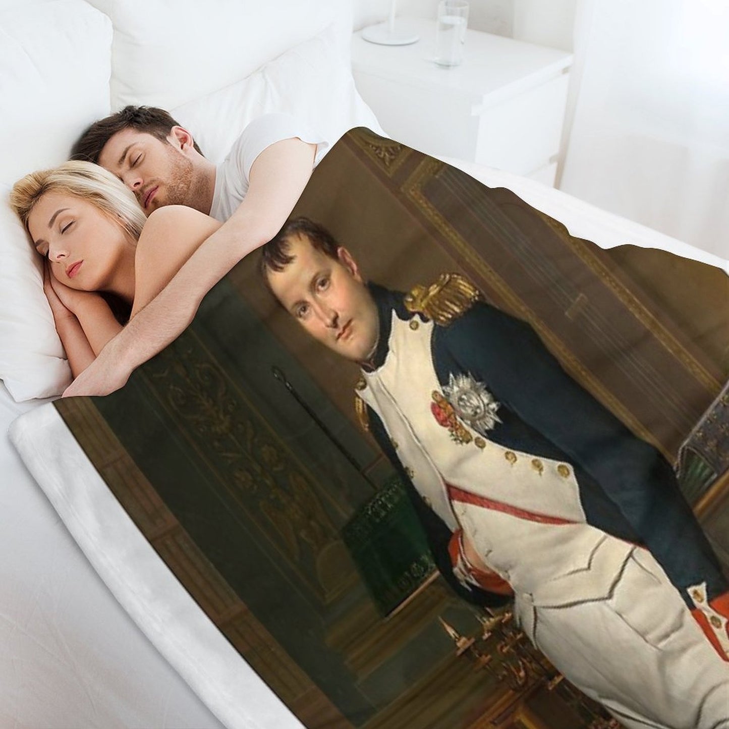 Napoleon Bonaparte Portrait Anti-pilling Throw Blanket