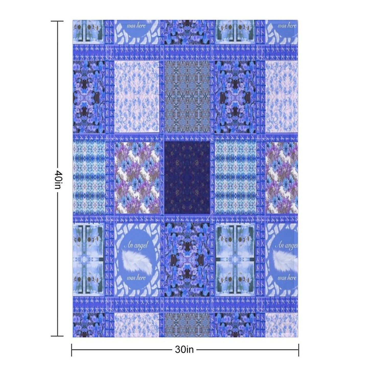 Blue Patchwork Quick-dry Throw Blanket