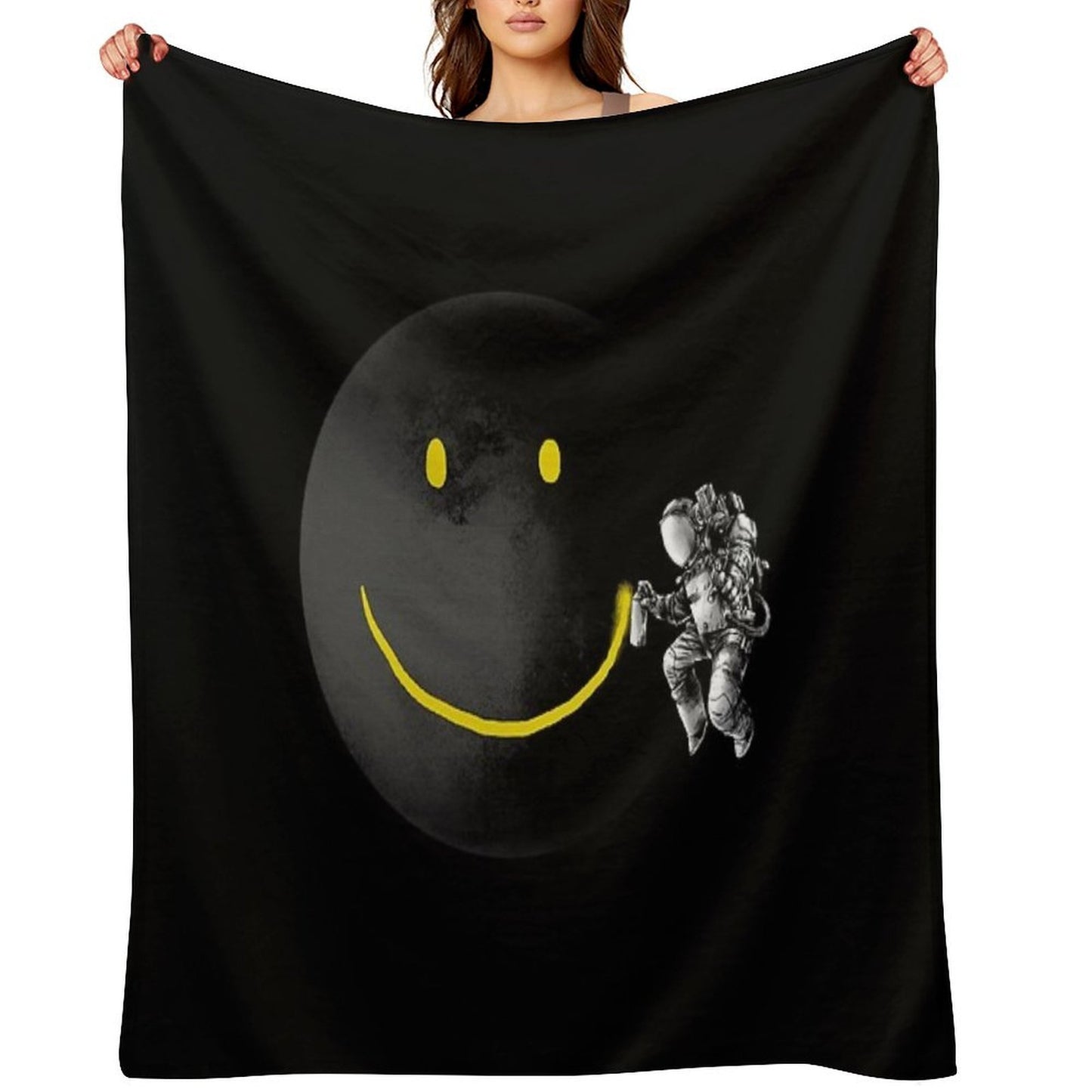 Make A Smile Easy Care Throw Blanket