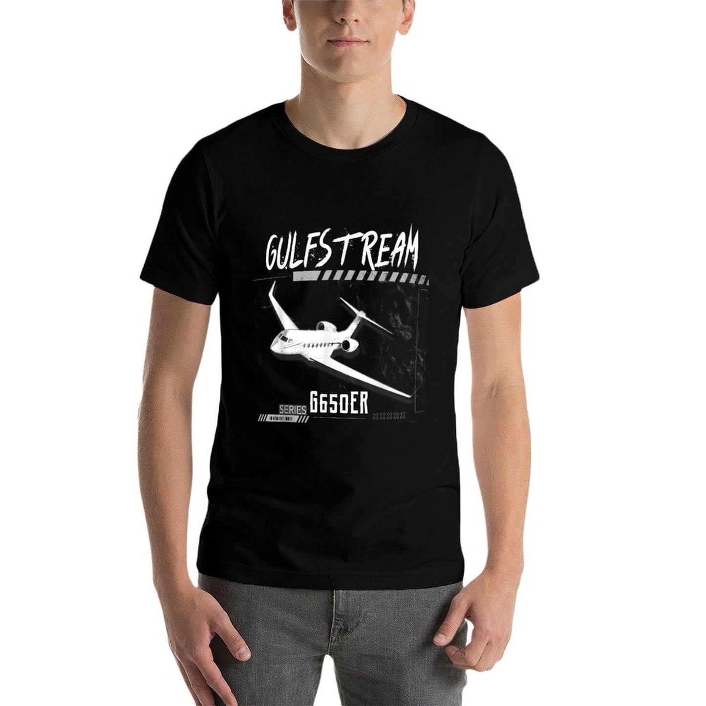 Uniquety Design Black Lightweight Classic Fit Cotton 60 Polyester 40 Modern Collarless Crew Neck for Women, Unisex Lovers Classic T-Shirt